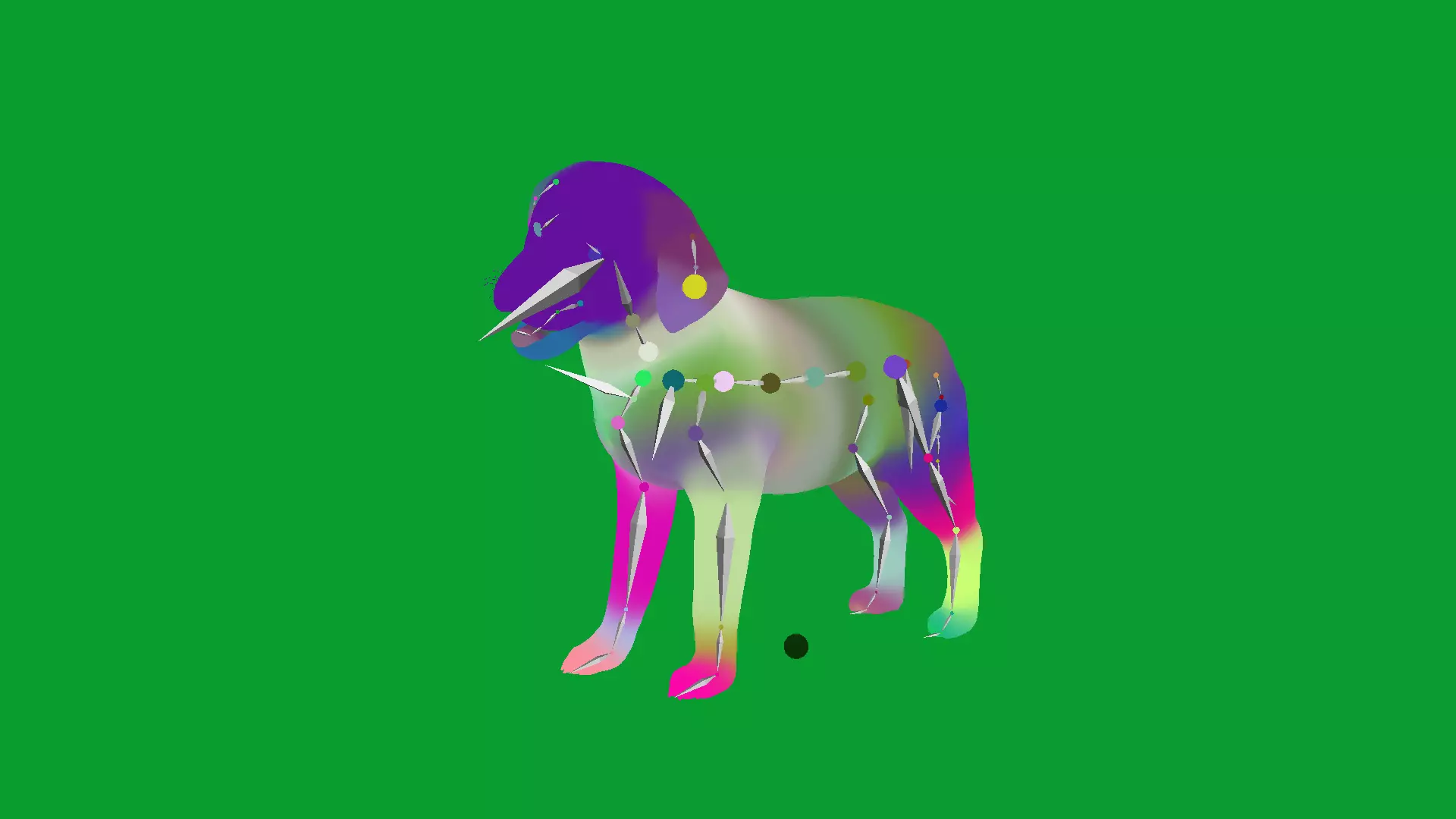 Golden Retriever Puppy Dog Low-poly 3D model_15