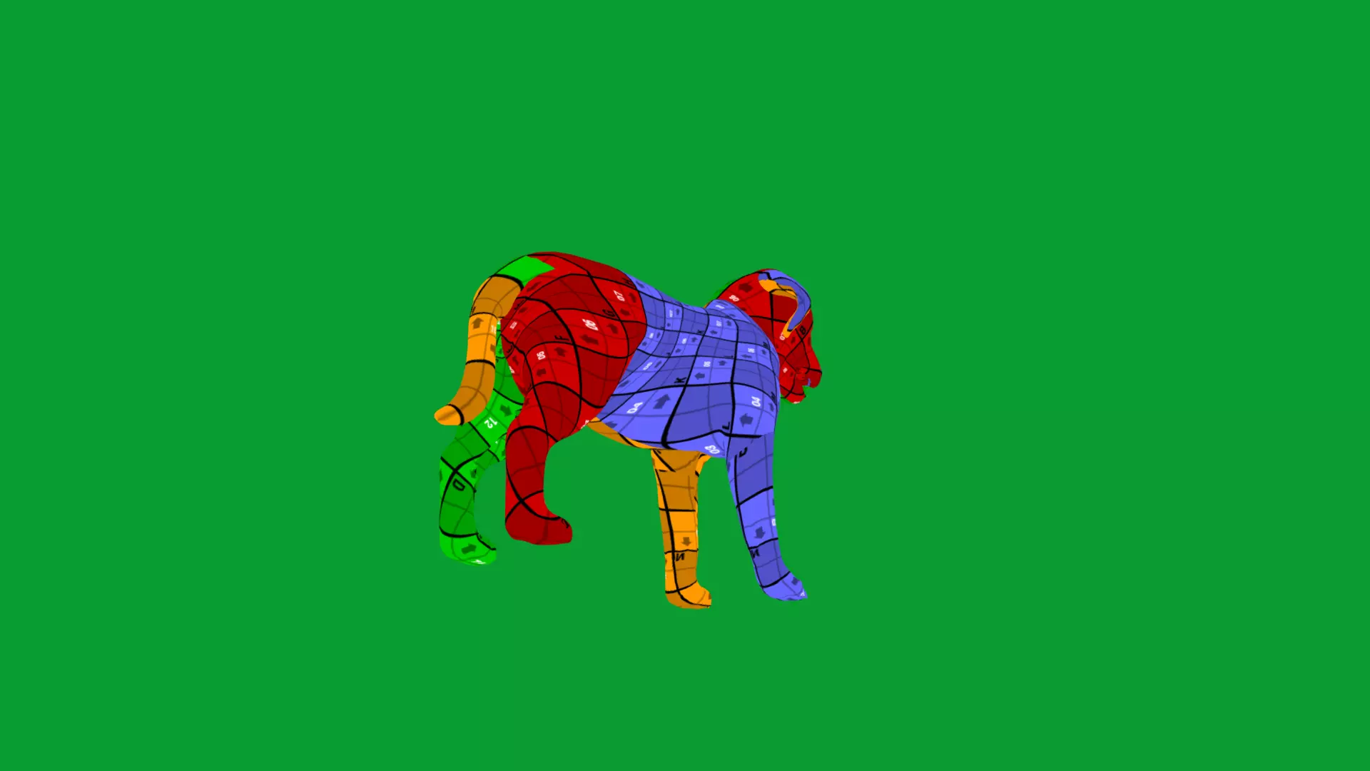 Golden Retriever Puppy Dog Low-poly 3D model_25