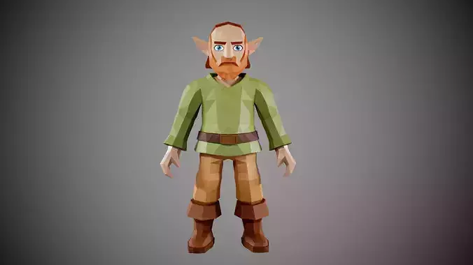 Elf dad lowpoly
