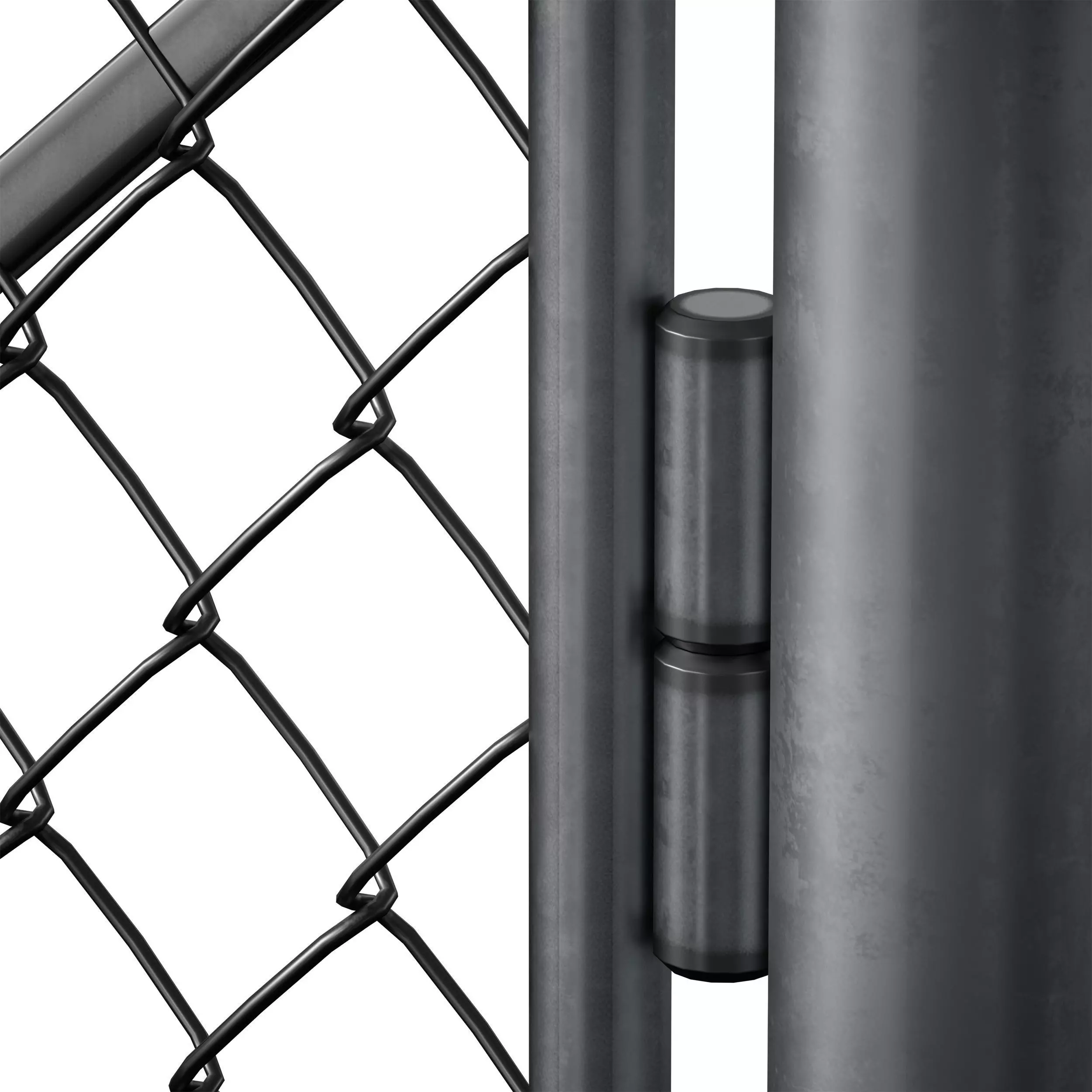 Aluminum Mesh Fence Wicket Gate Chain Link Fence 3D model_13