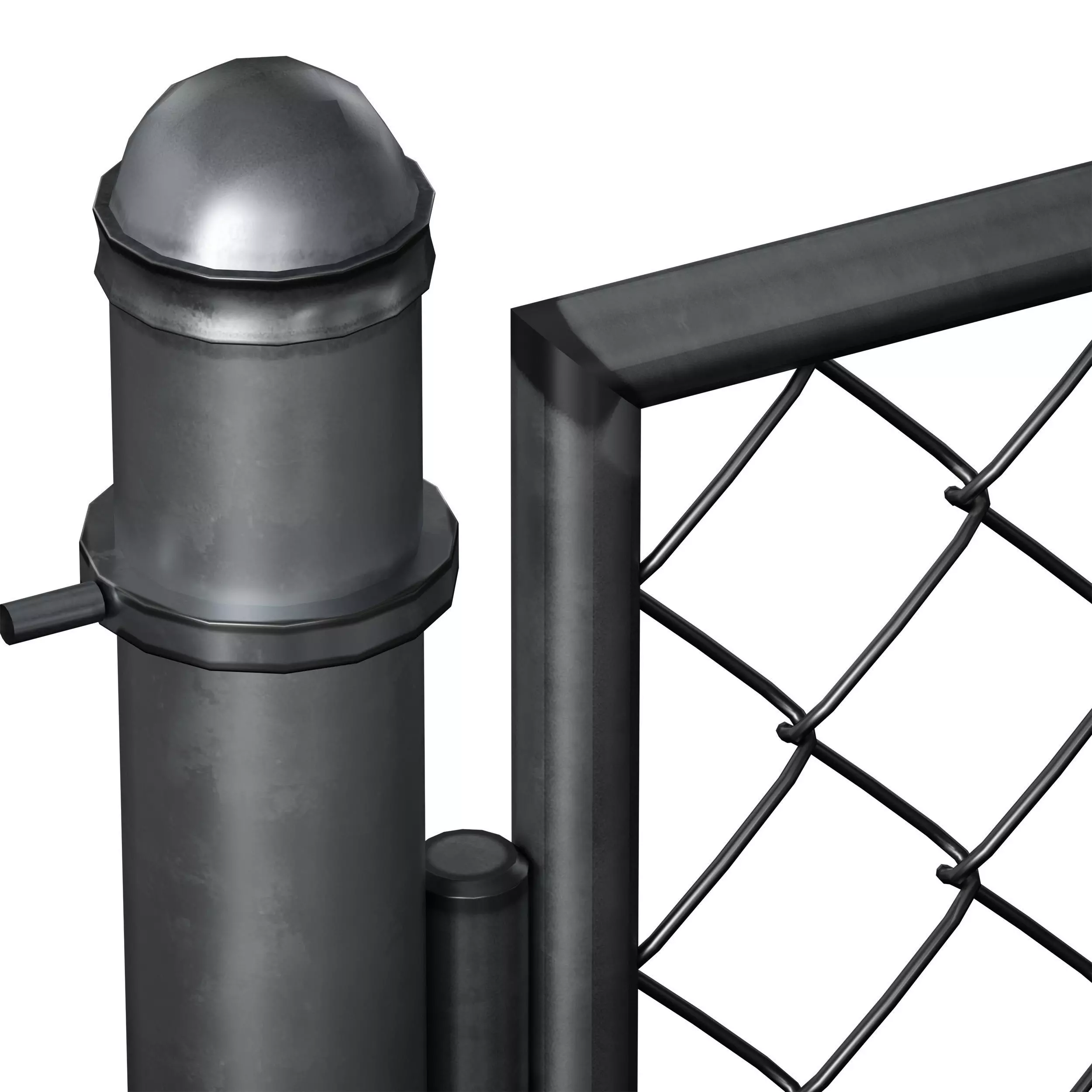 Aluminum Mesh Fence Wicket Gate Chain Link Fence 3D model_17