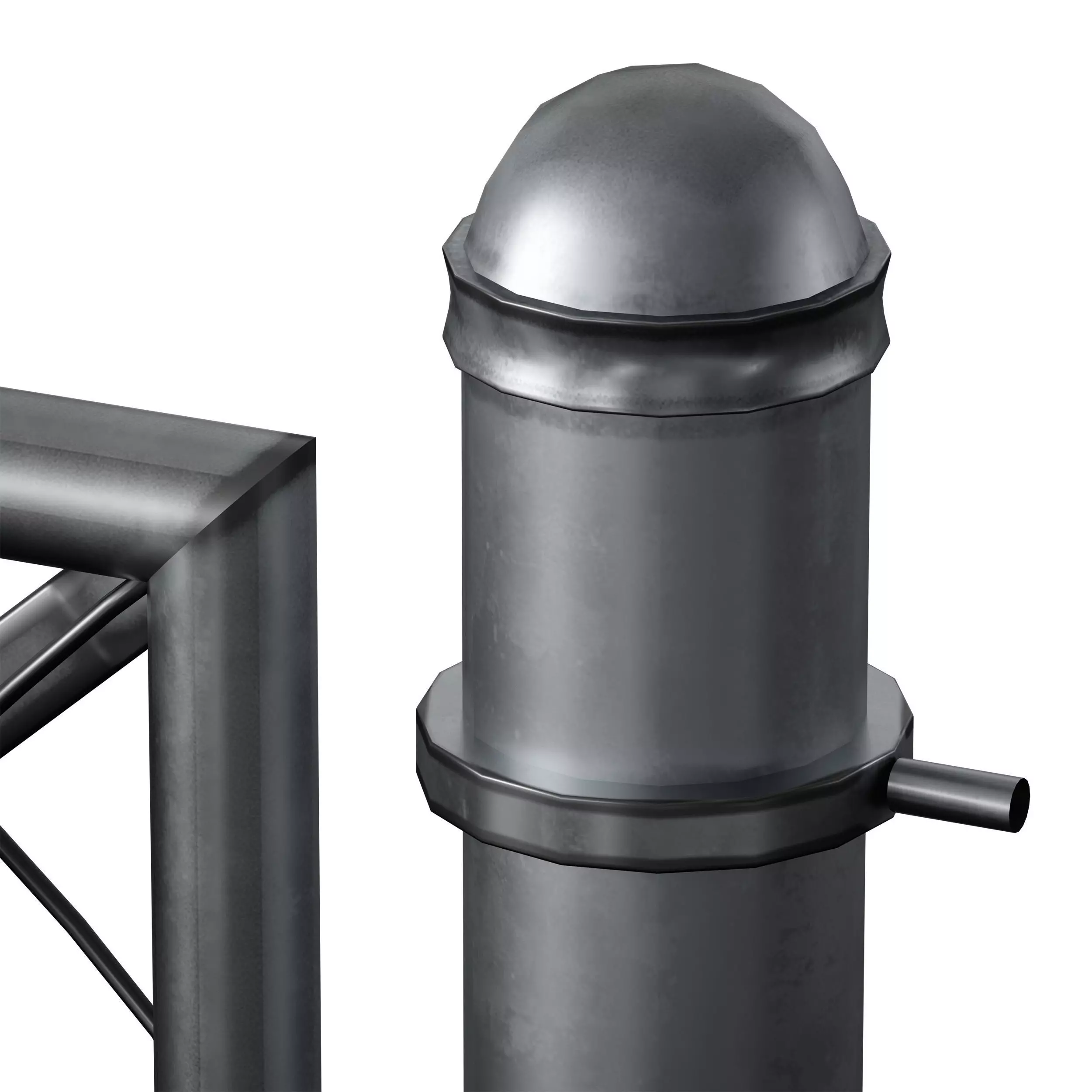 Aluminum Mesh Fence Wicket Gate Chain Link Fence 3D model_12