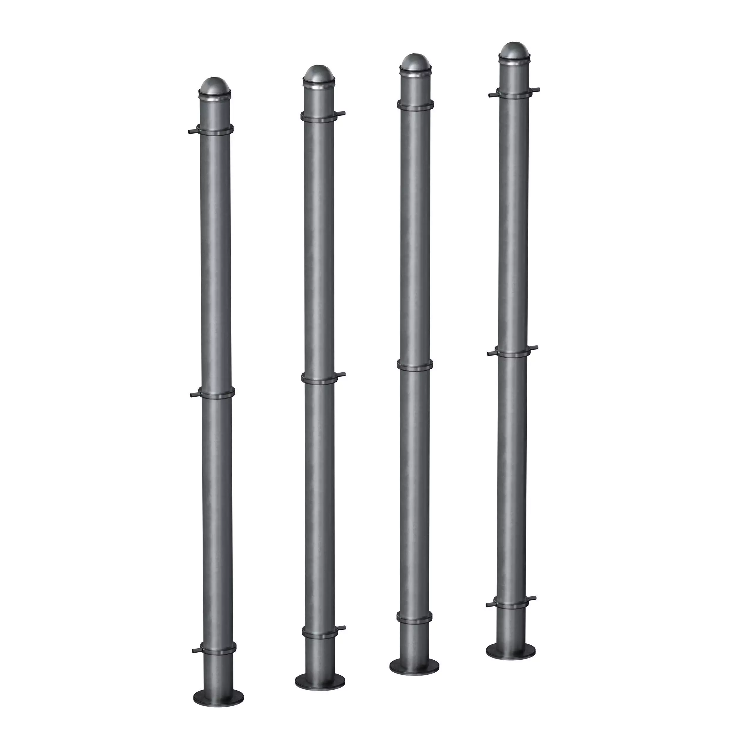 Aluminum Mesh Fence Wicket Gate Chain Link Fence 3D model_1