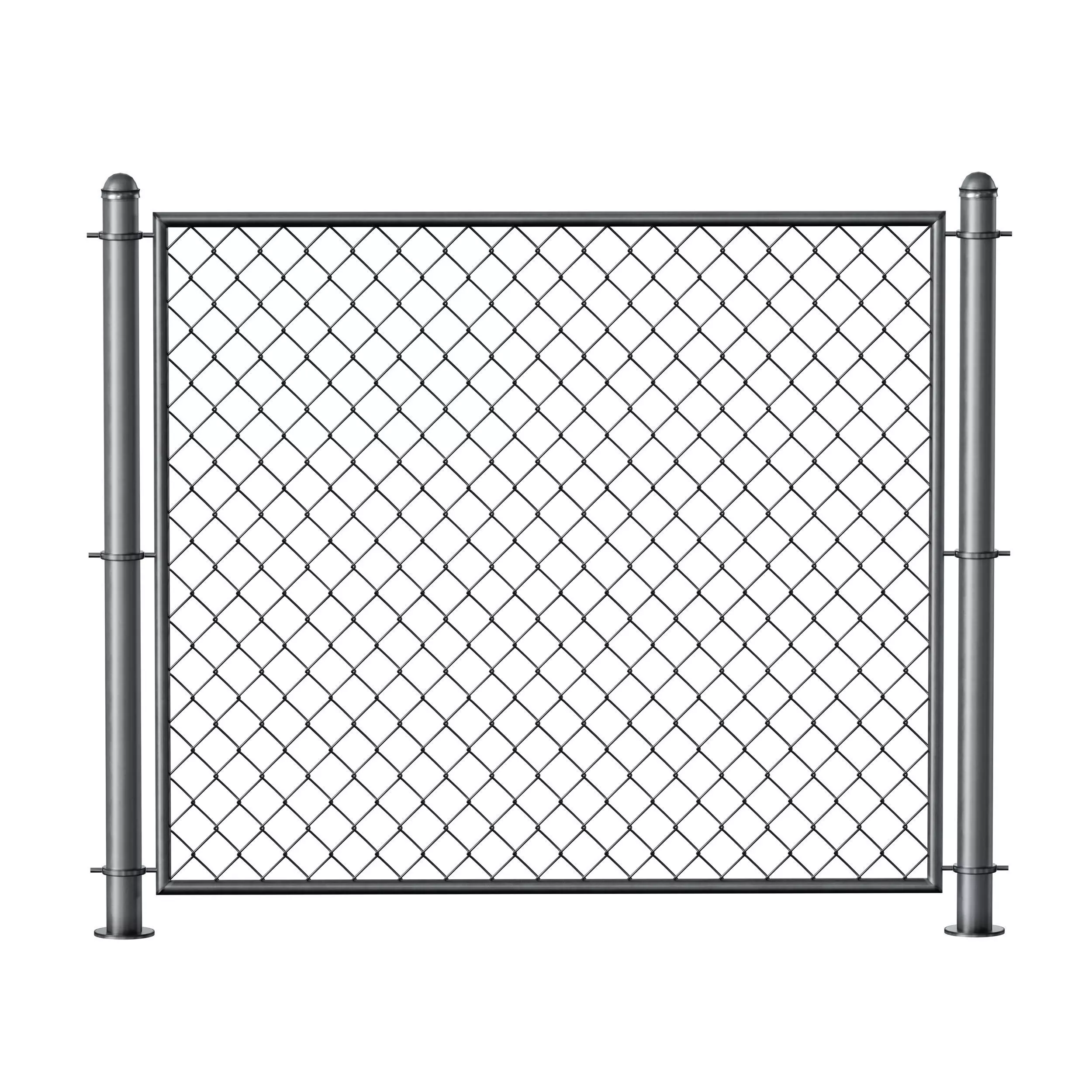 Aluminum Mesh Fence Wicket Gate Chain Link Fence 3D model_3