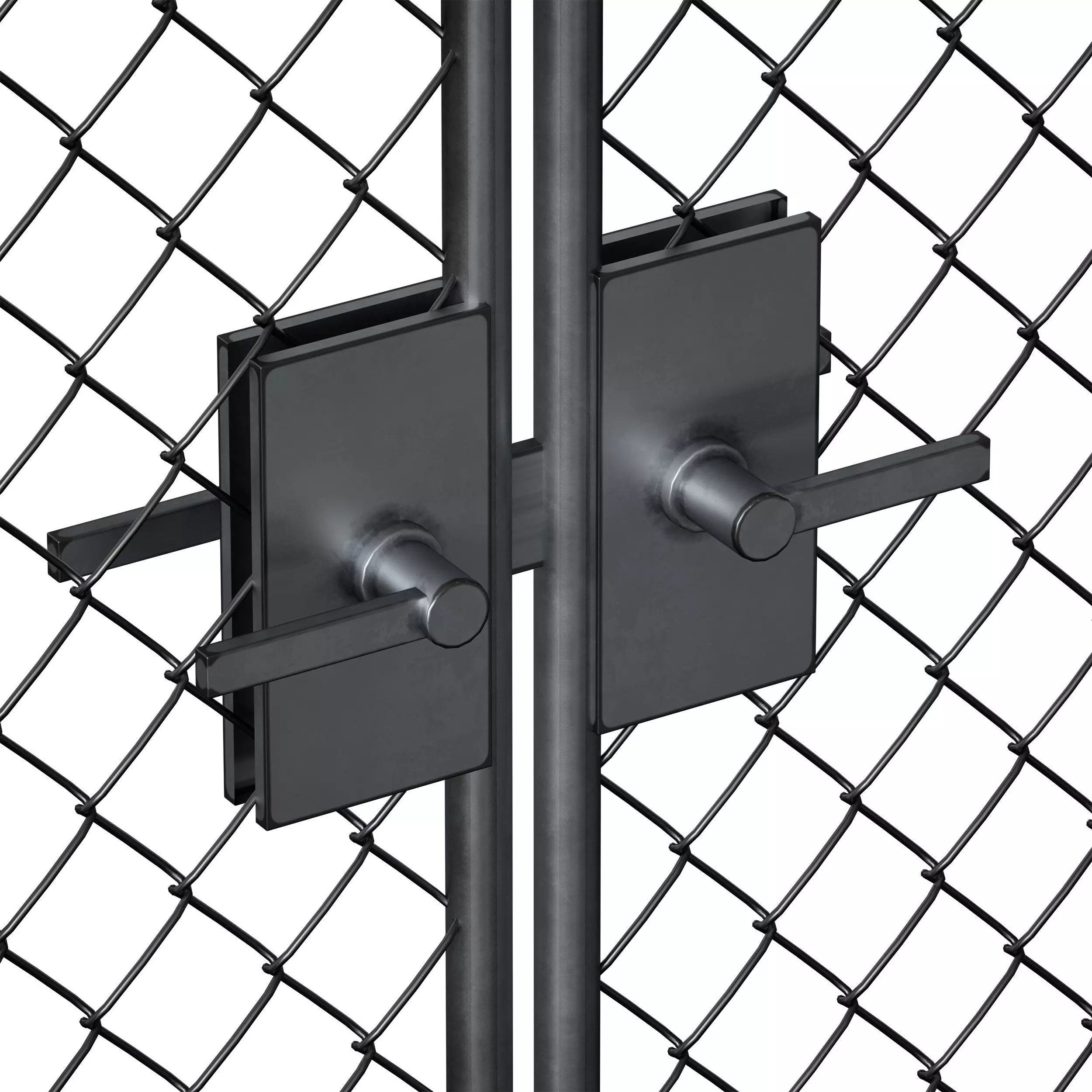Aluminum Mesh Fence Wicket Gate Chain Link Fence 3D model_10