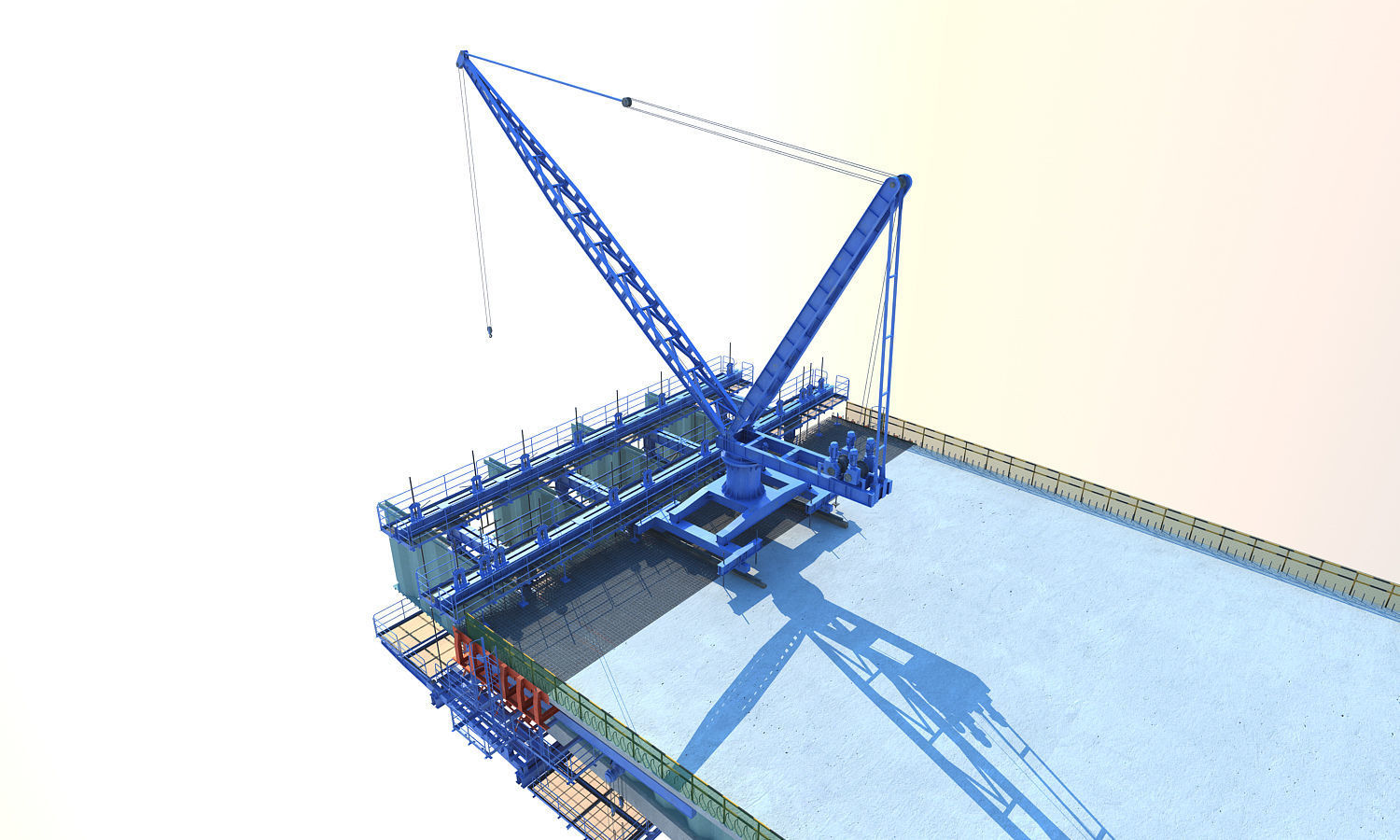 Bridge construction hanging basket 3D model_3