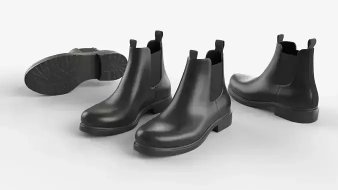 Urban boots black leather