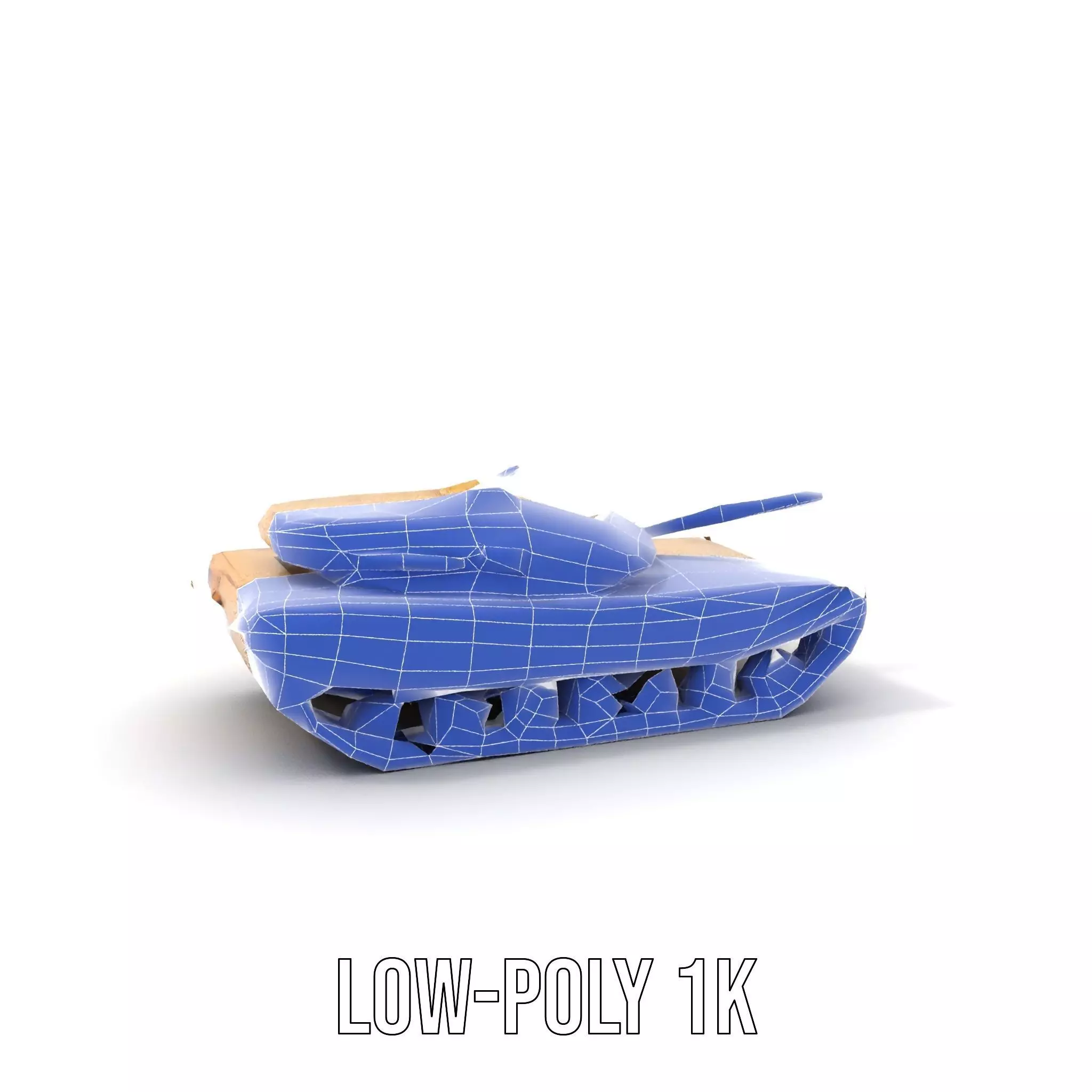 Desert Camouflage Tank model pack Low-poly 3D model_9