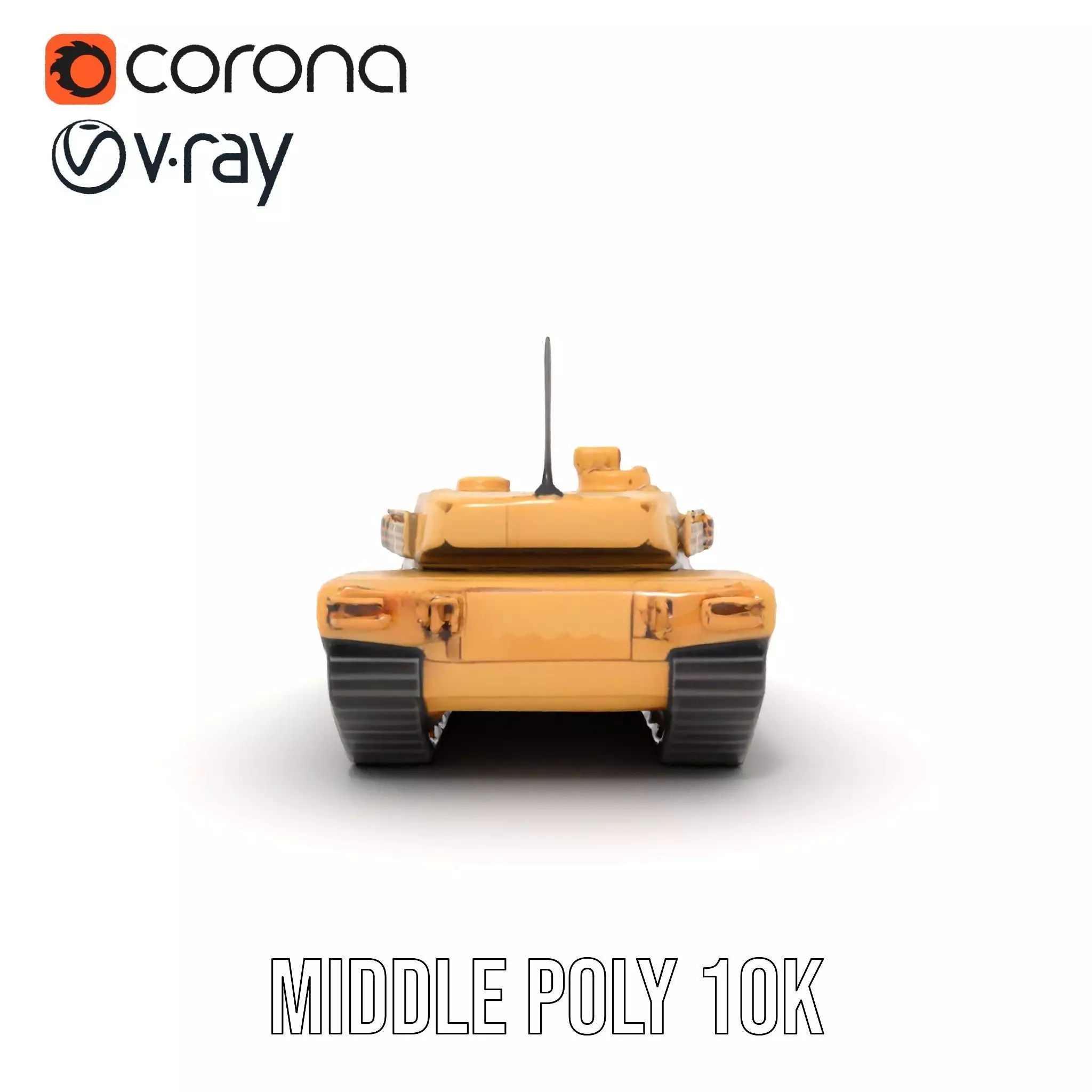 Desert Camouflage Tank model pack Low-poly 3D model_16