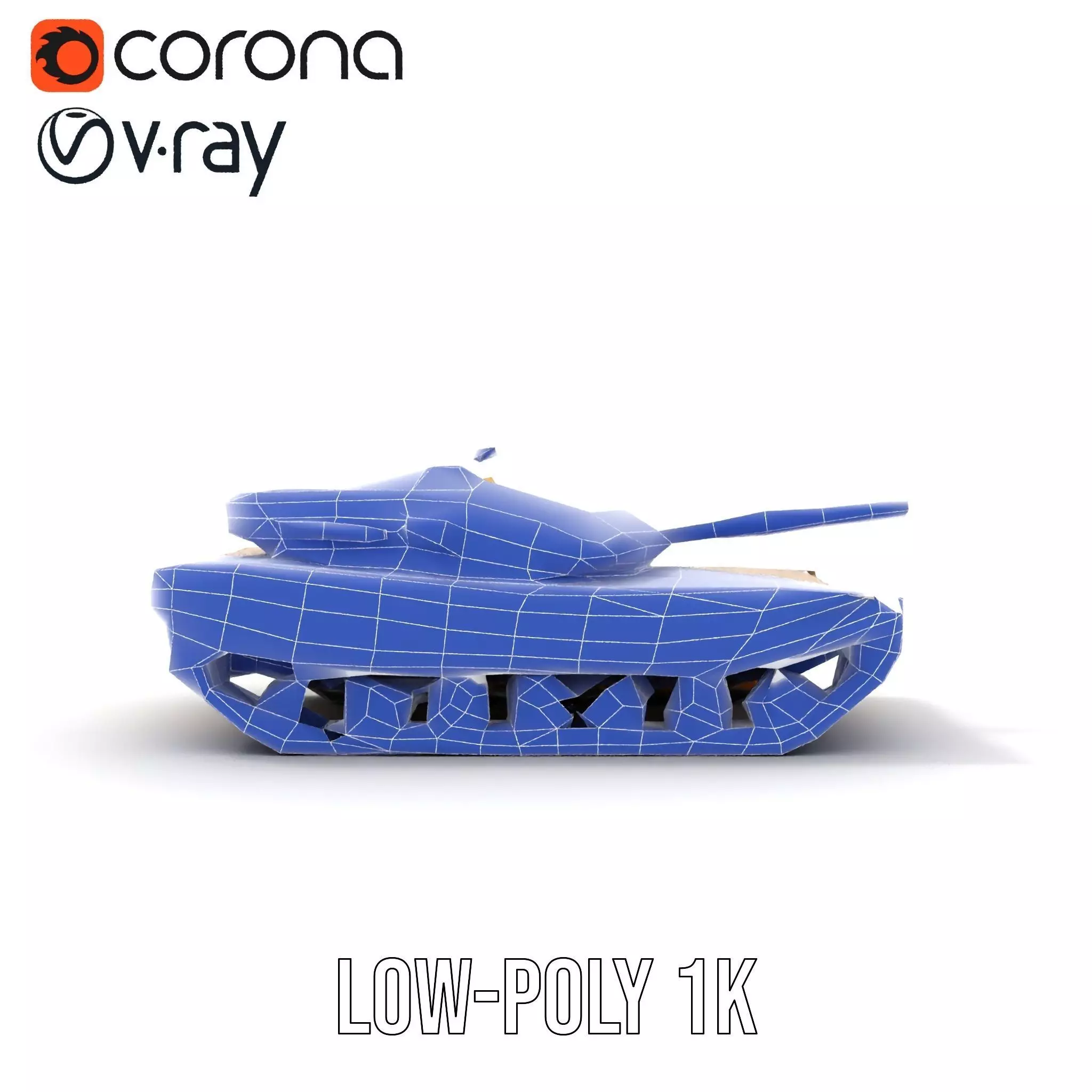 Desert Camouflage Tank model pack Low-poly 3D model_28