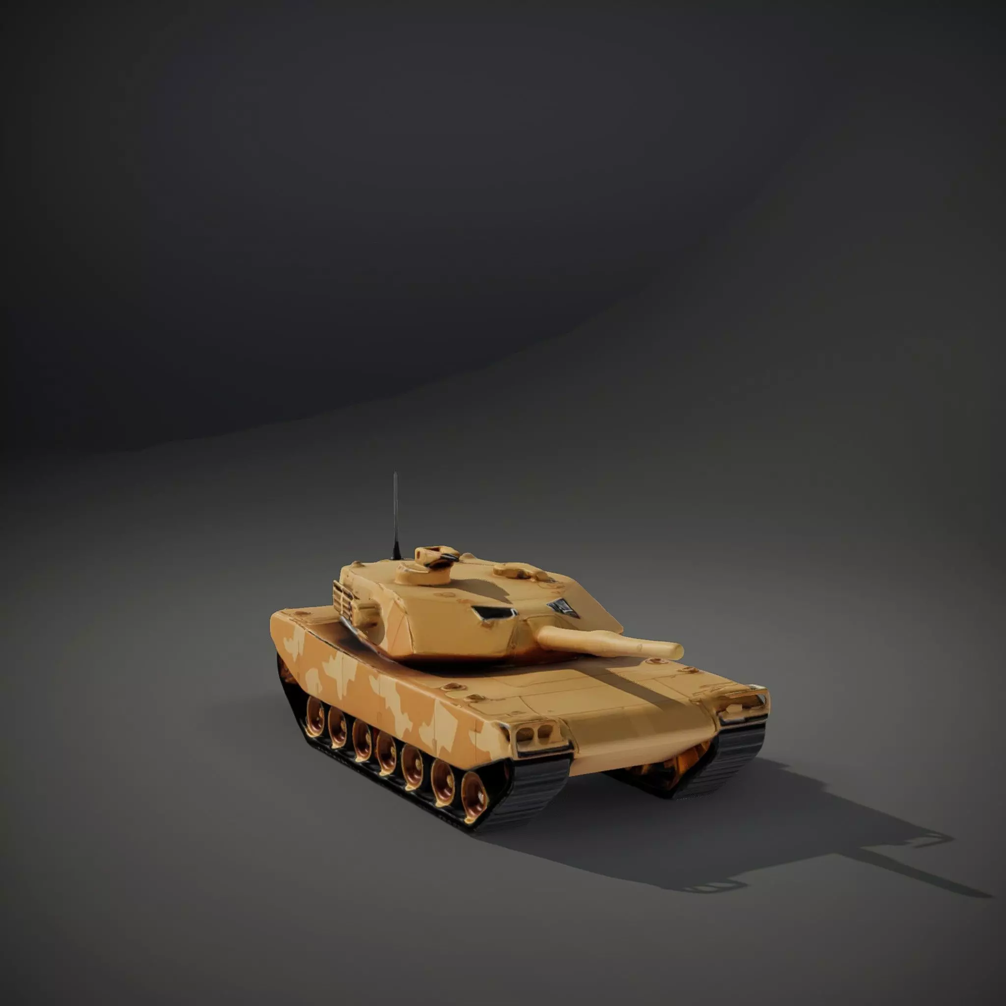 Desert Camouflage Tank model pack Low-poly 3D model_35