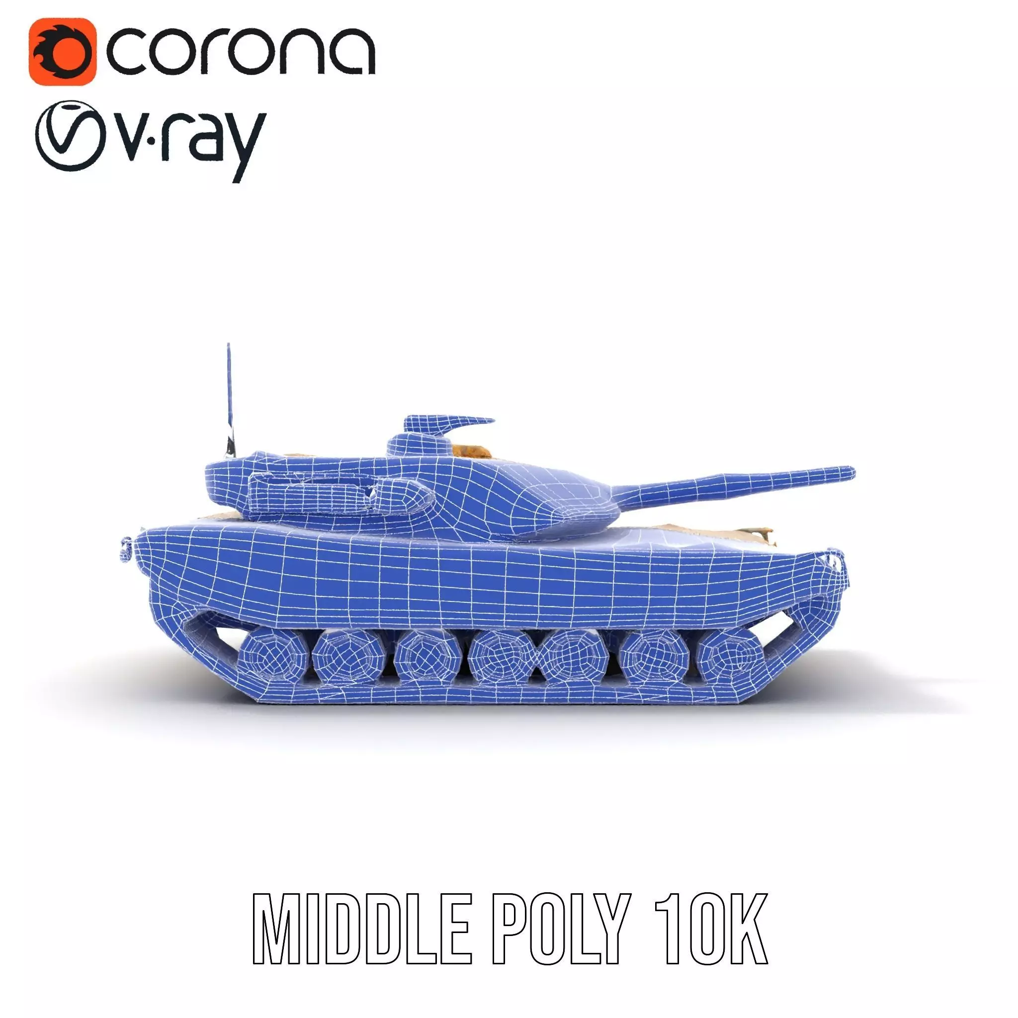 Desert Camouflage Tank model pack Low-poly 3D model_24