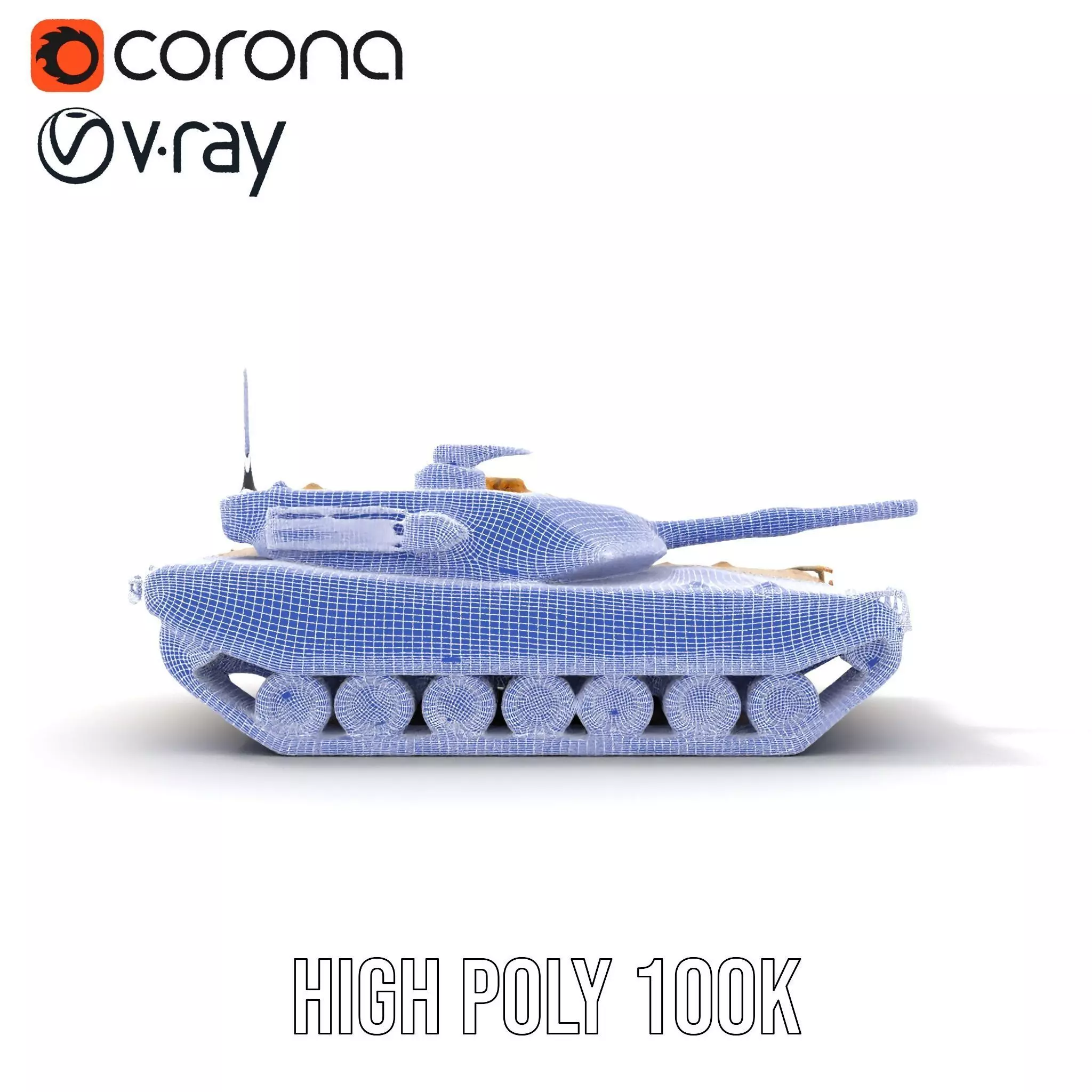 Desert Camouflage Tank model pack Low-poly 3D model_26