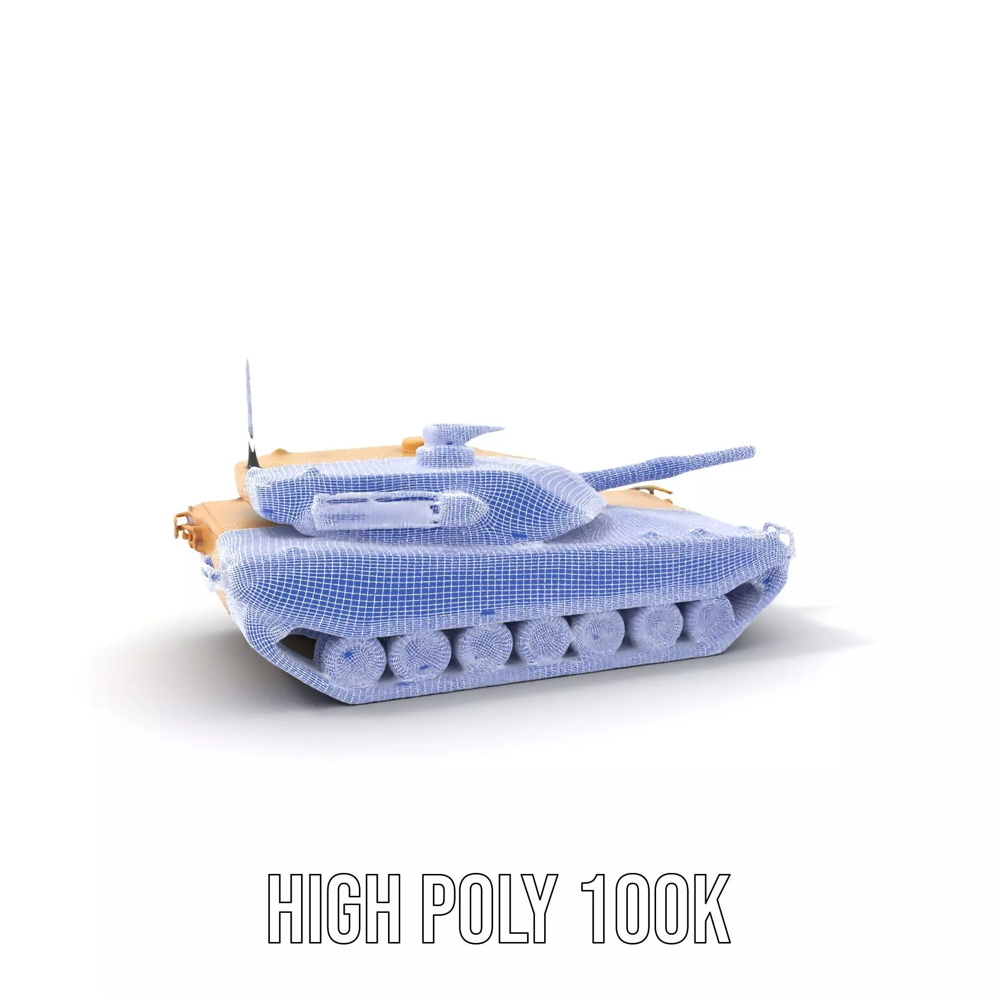Desert Camouflage Tank model pack Low-poly 3D model_5