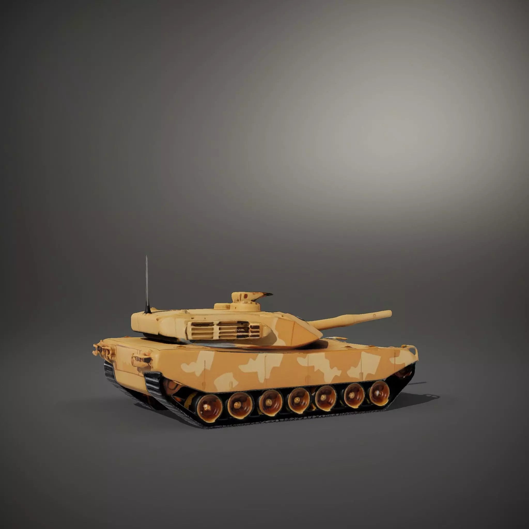 Desert Camouflage Tank model pack Low-poly 3D model_34