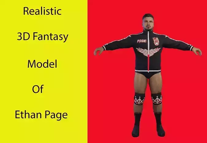 Ethan Page Low-poly 3D model