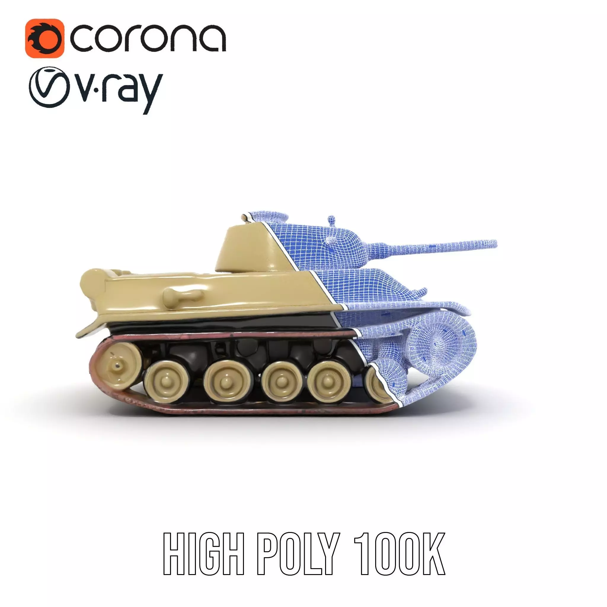 Olive Green Tank model pack Low-poly 3D model_35