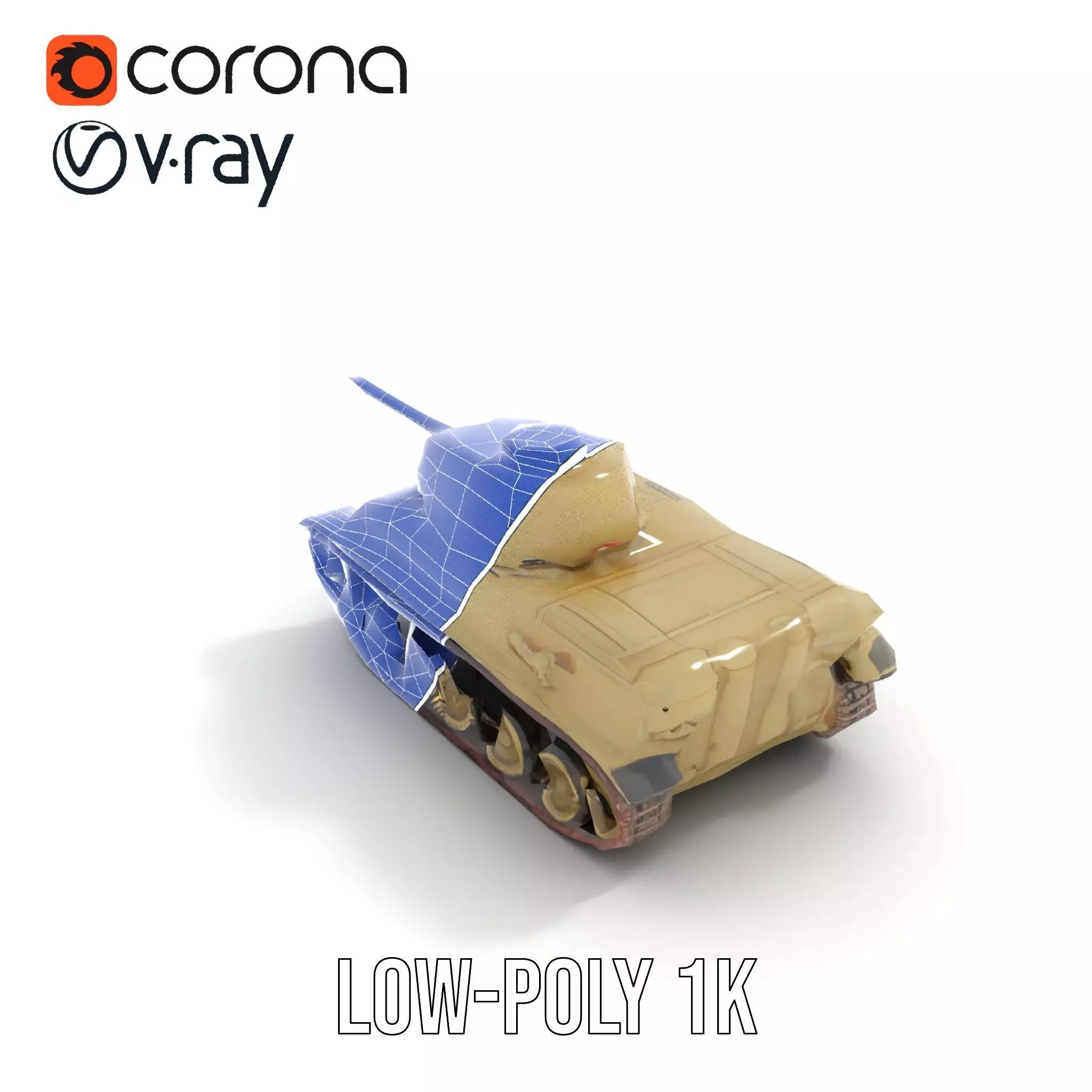 Olive Green Tank model pack Low-poly 3D model_17