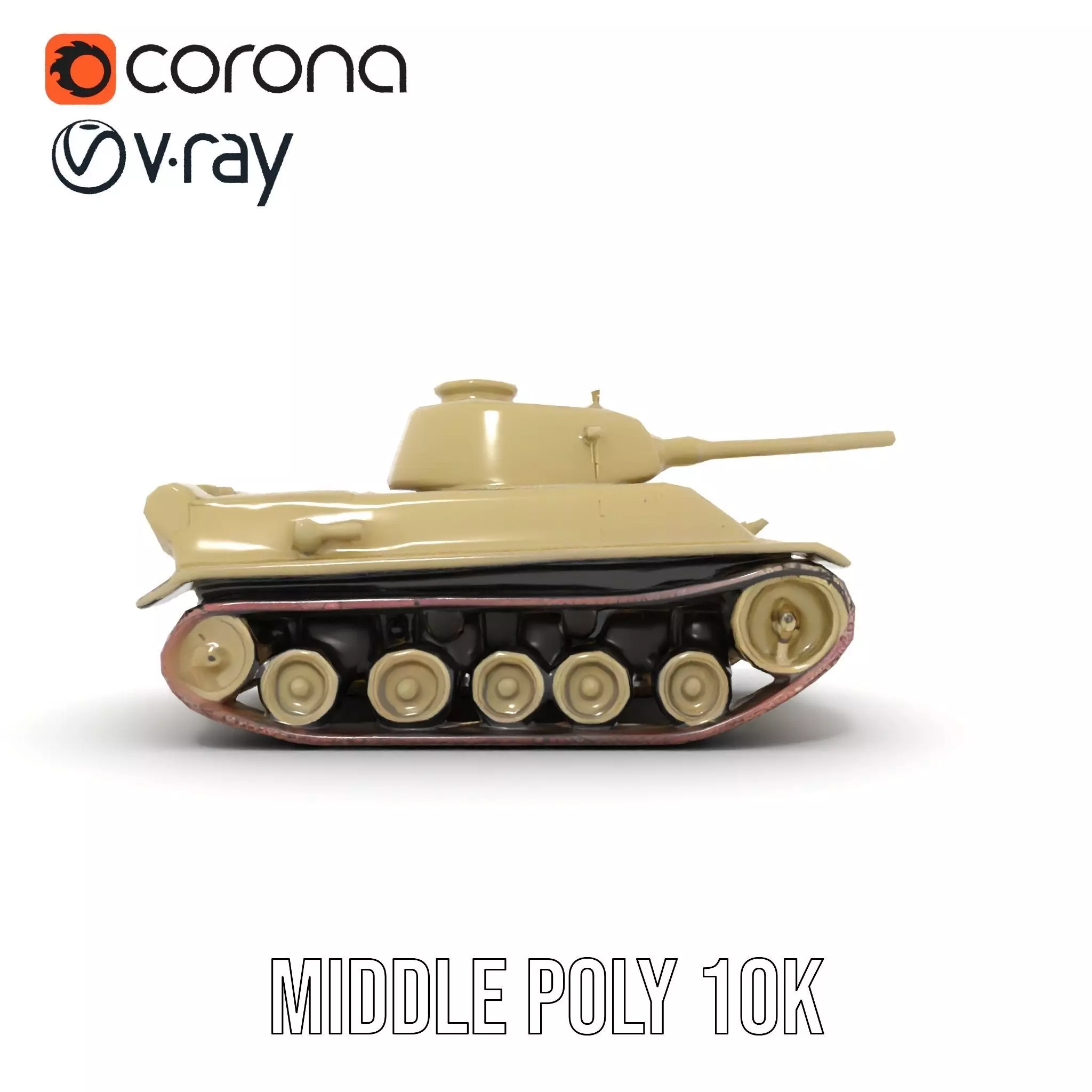 Olive Green Tank model pack Low-poly 3D model_19