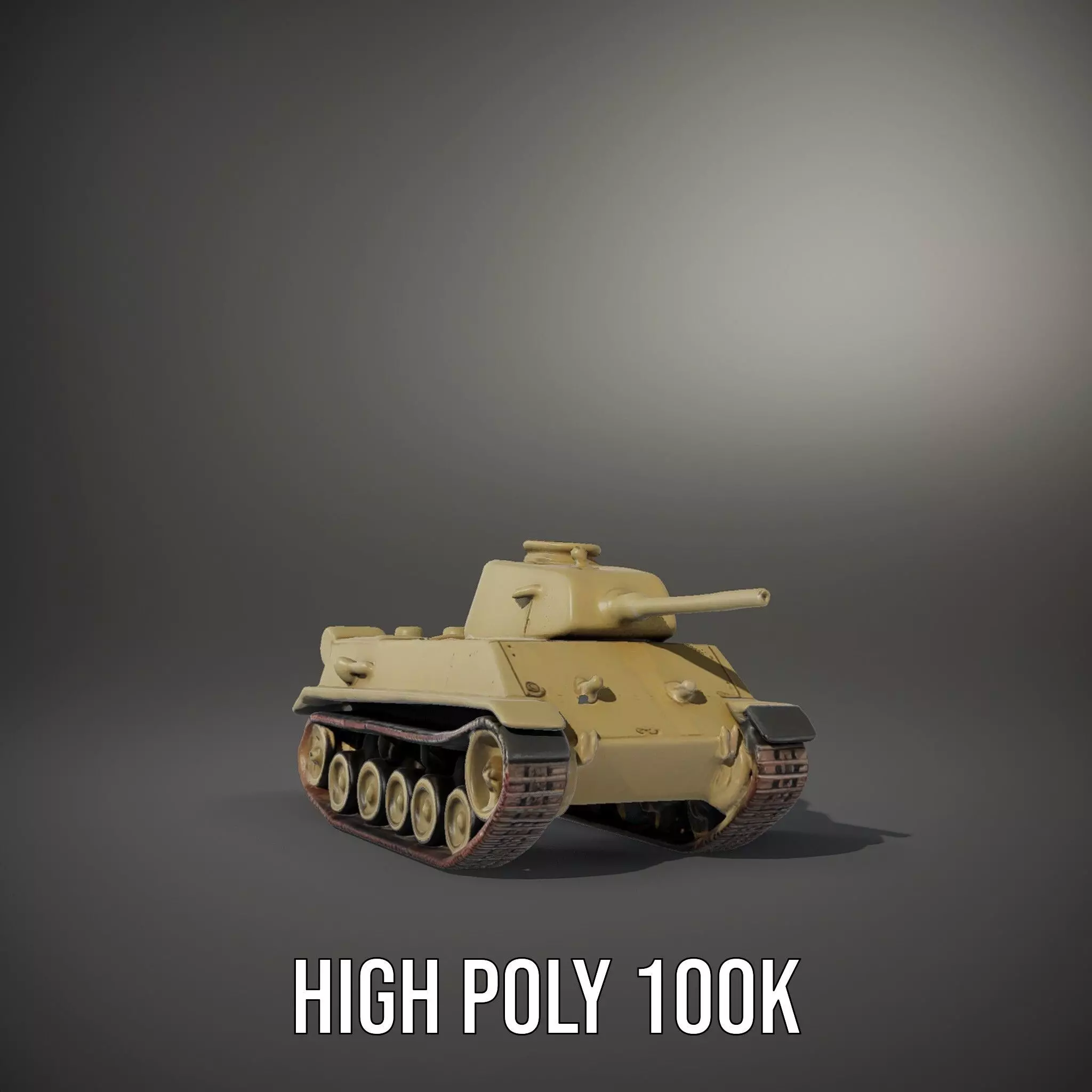 Olive Green Tank model pack Low-poly 3D model_11
