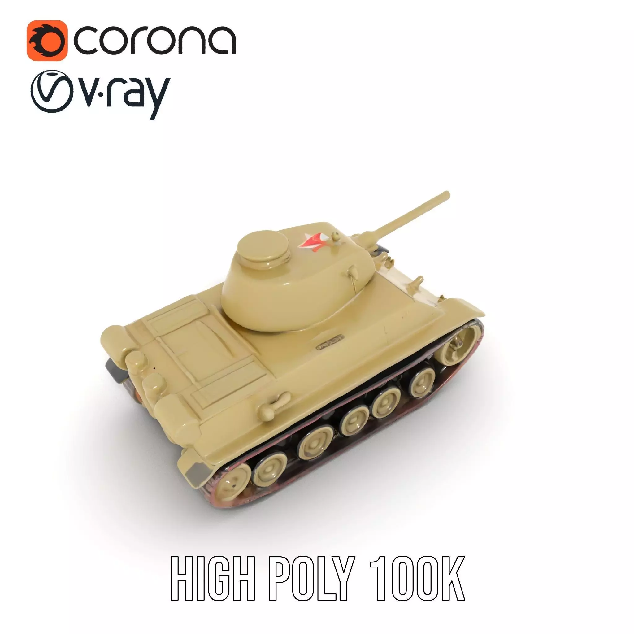 Olive Green Tank model pack Low-poly 3D model_21