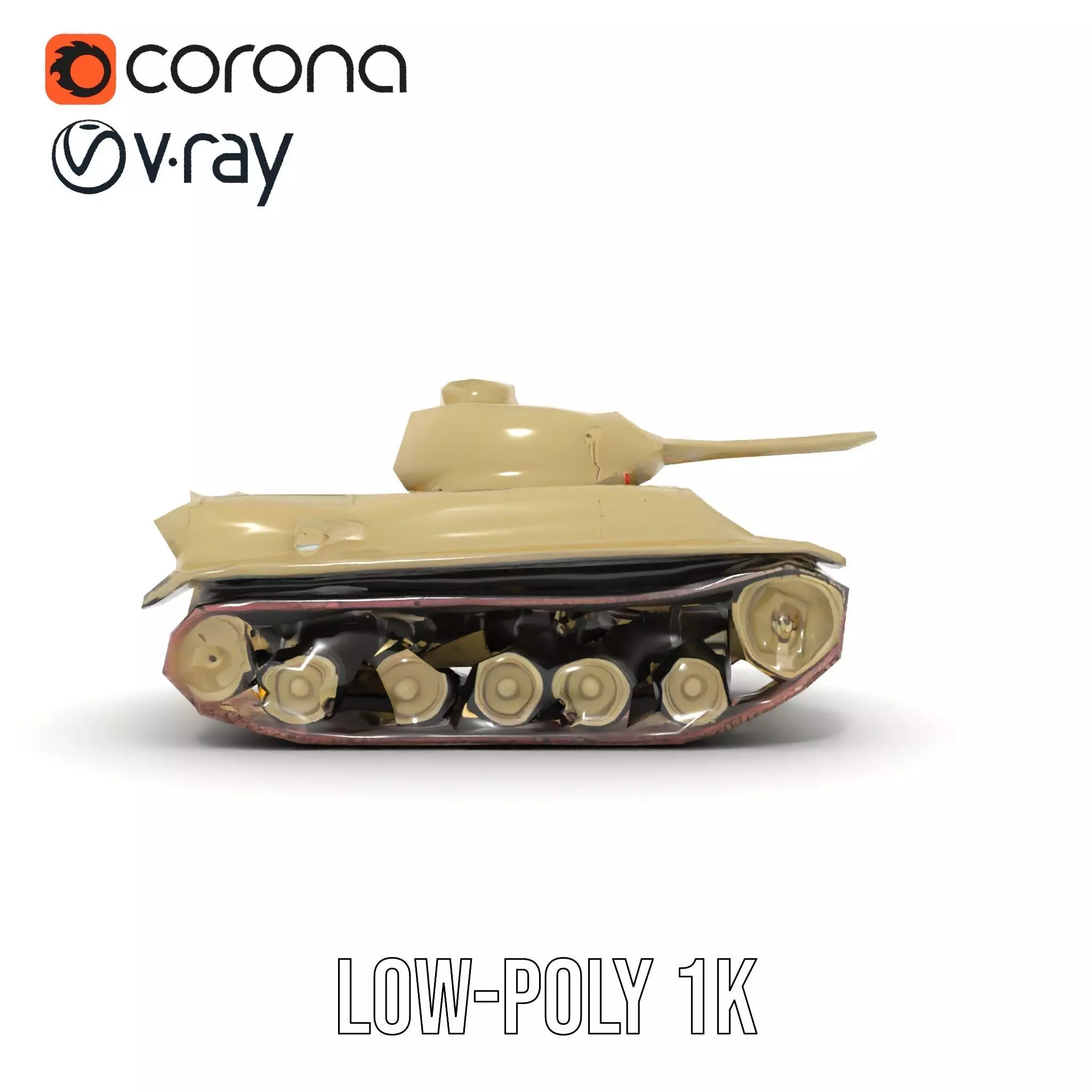Olive Green Tank model pack Low-poly 3D model_20