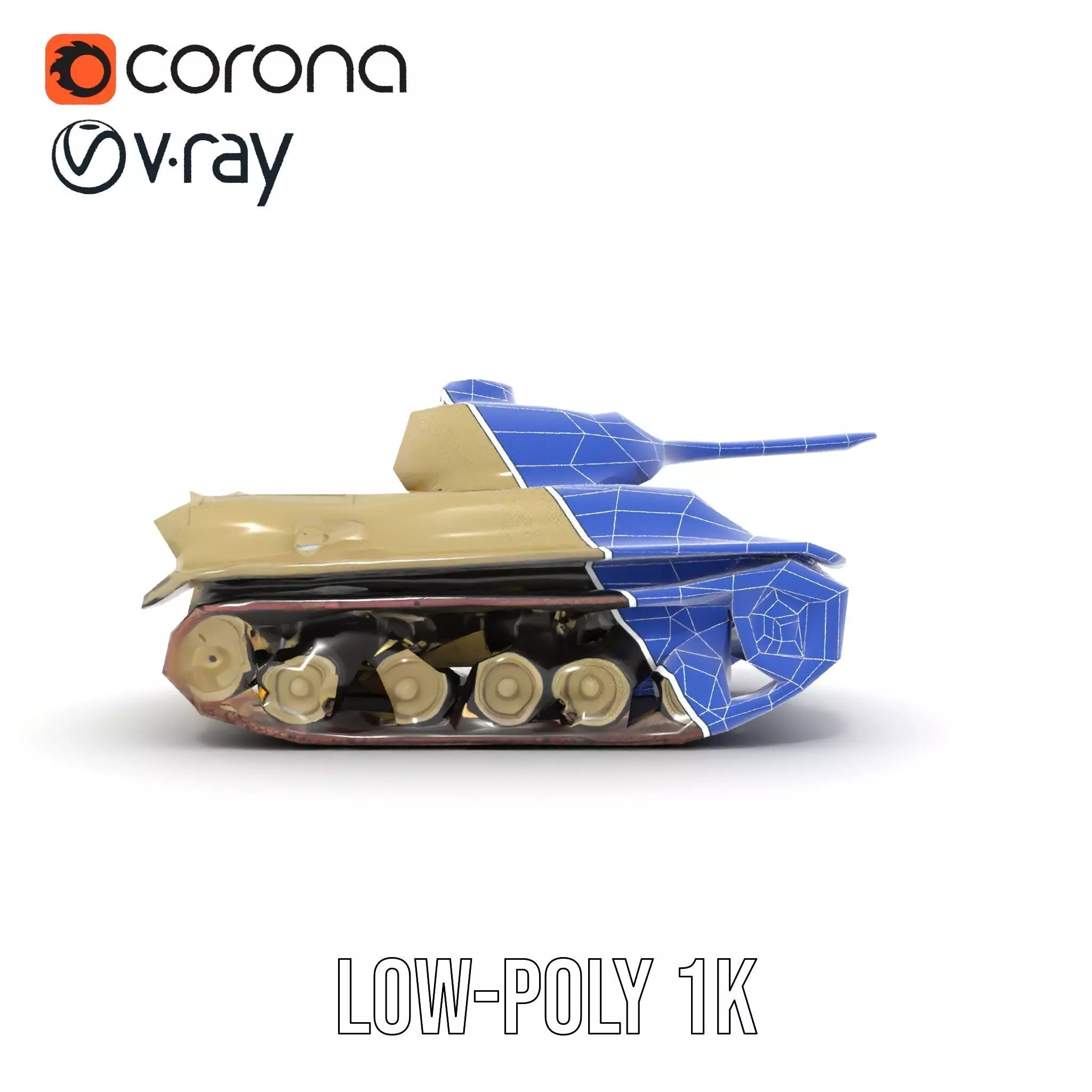 Olive Green Tank model pack Low-poly 3D model_28