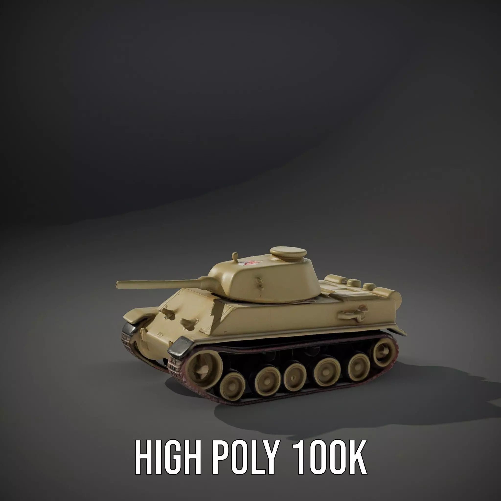 Olive Green Tank model pack Low-poly 3D model_9
