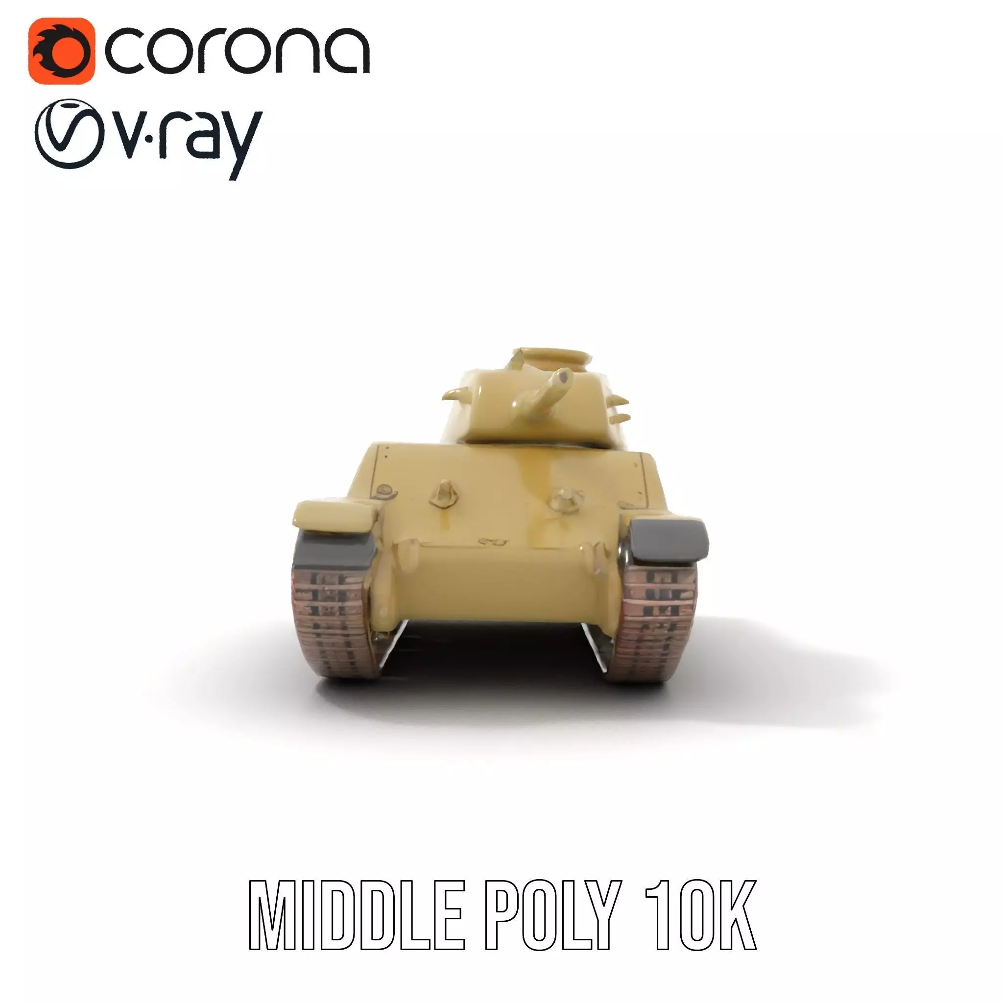 Olive Green Tank model pack Low-poly 3D model_22