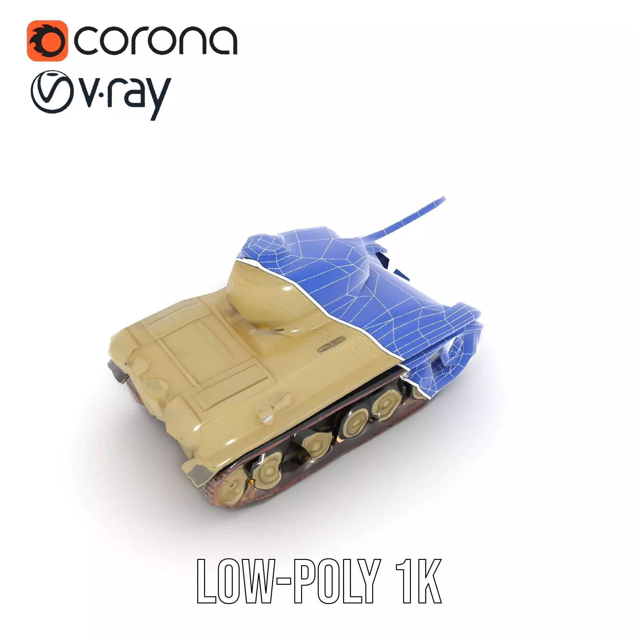 Olive Green Tank model pack Low-poly 3D model_31