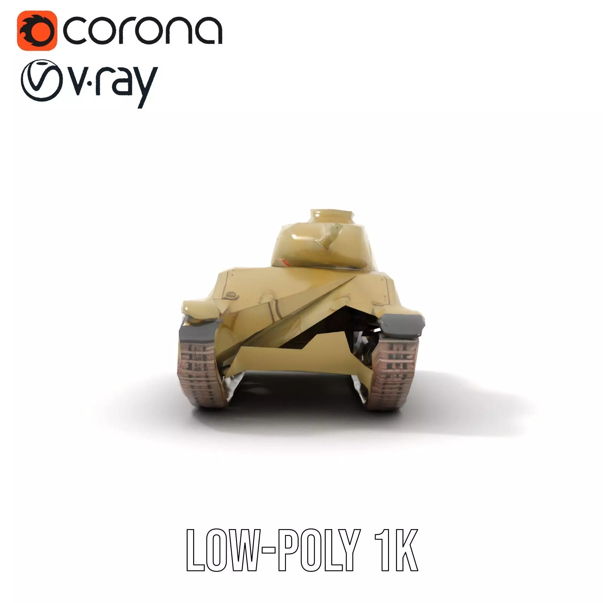 Olive Green Tank model pack Low-poly 3D model_15