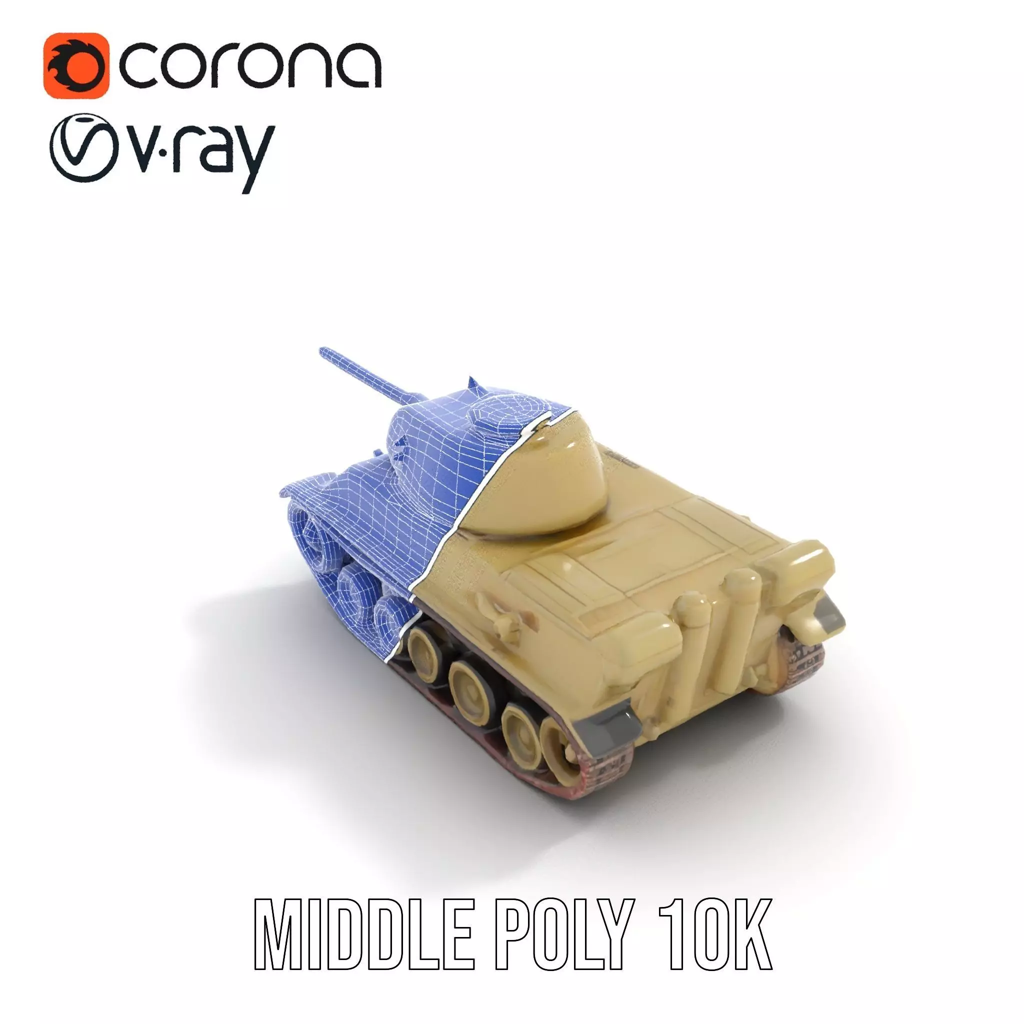Olive Green Tank model pack Low-poly 3D model_16