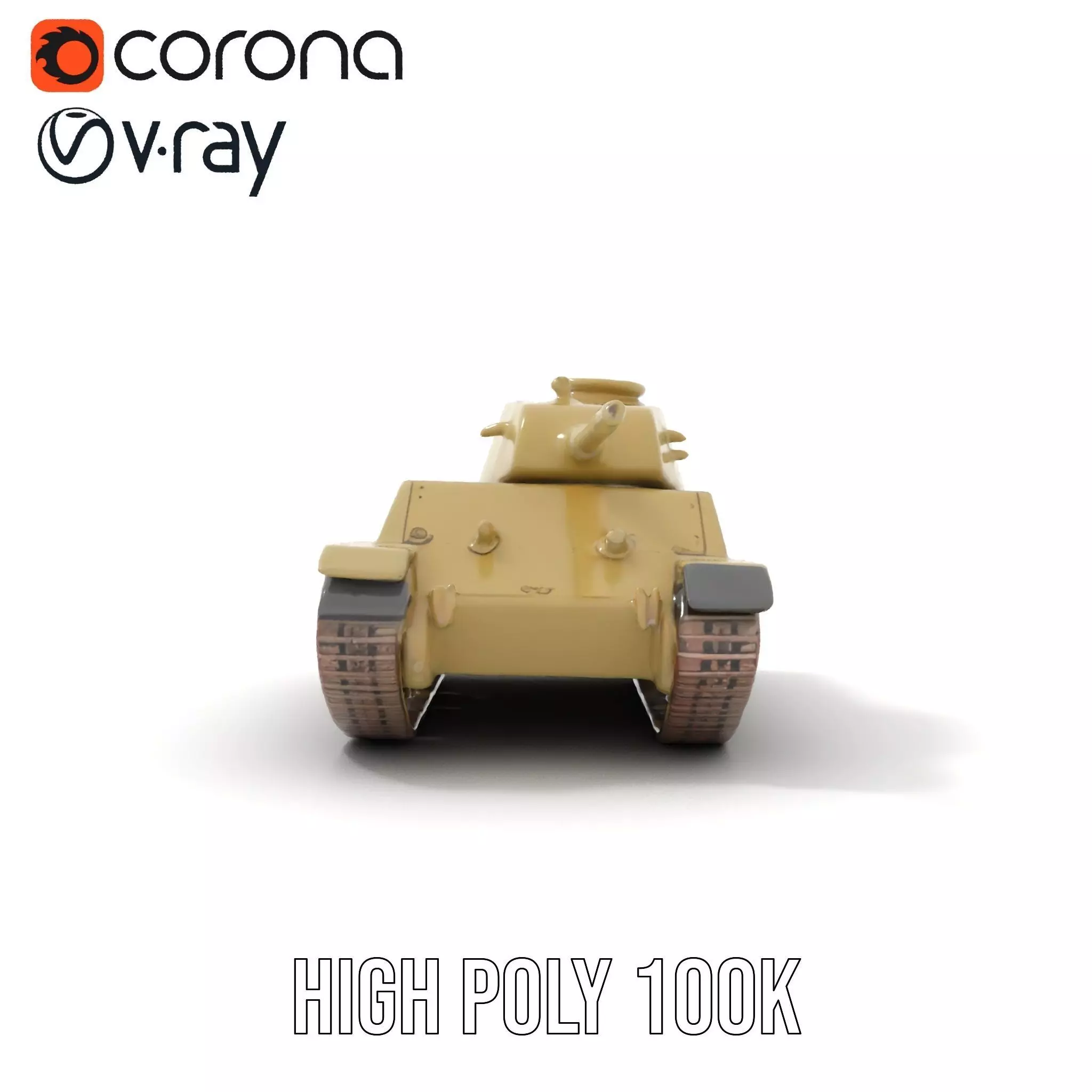 Olive Green Tank model pack Low-poly 3D model_18