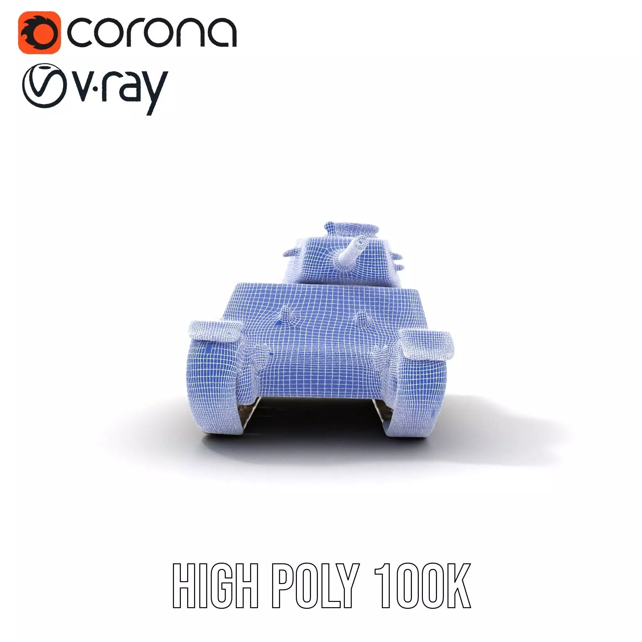 Olive Green Tank model pack Low-poly 3D model_34