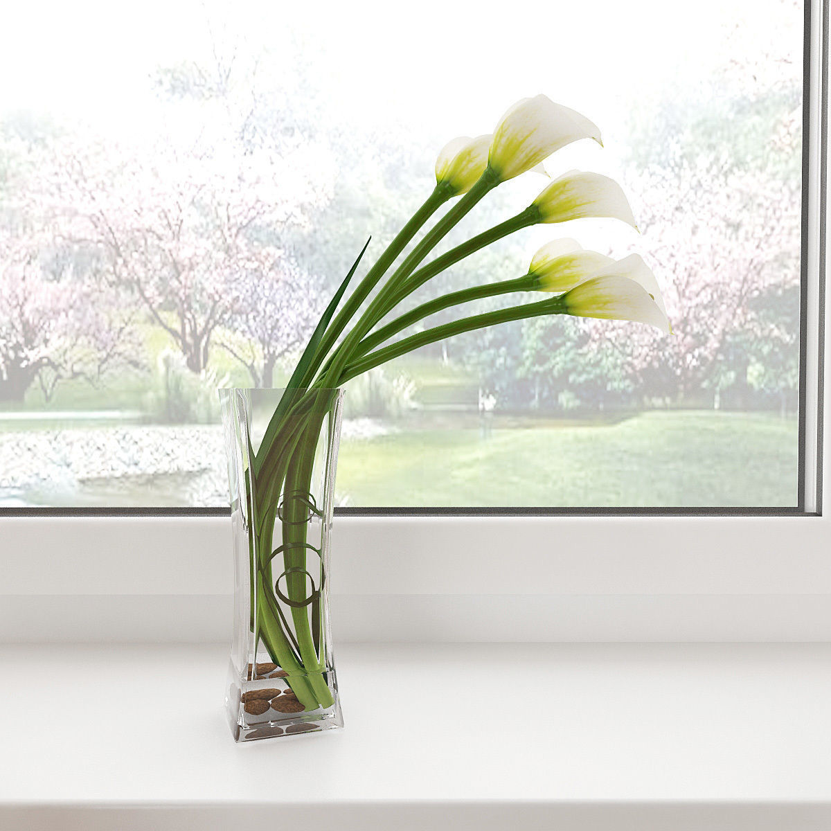 Calla lily 03 3D model_9