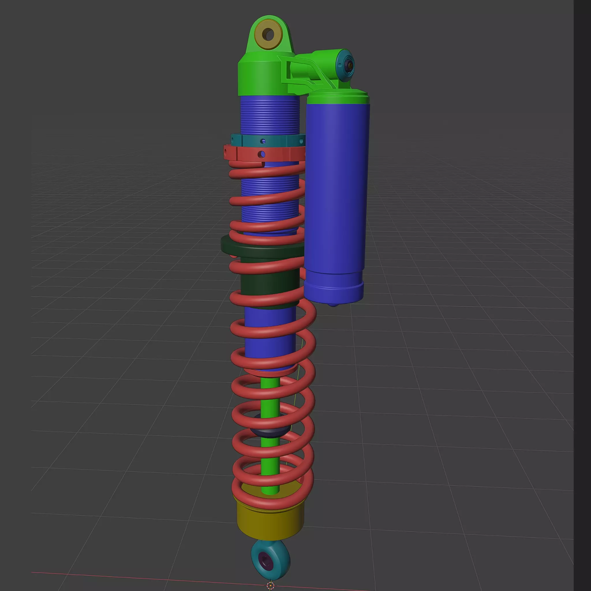 coilover shock absorber 3D model_12