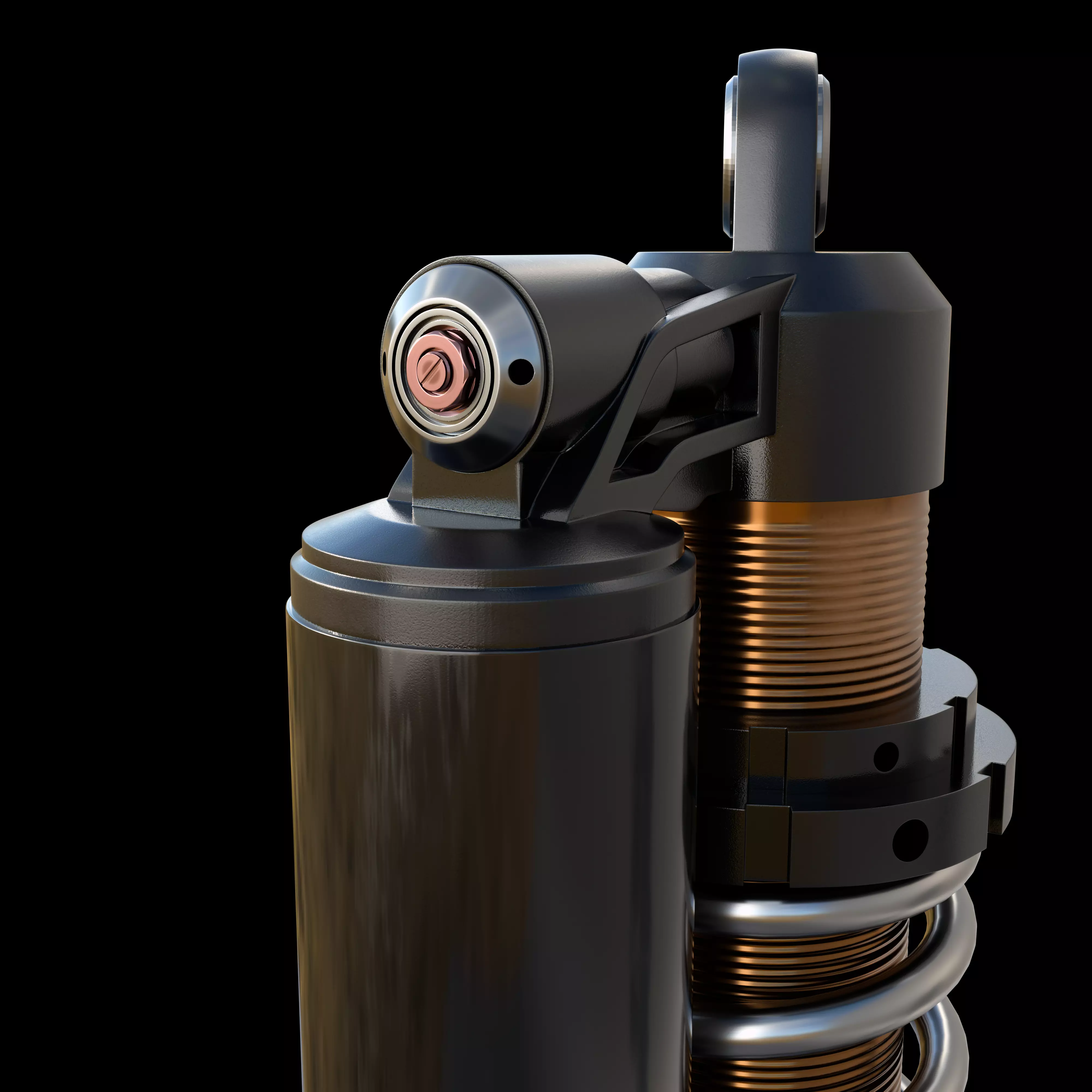 coilover shock absorber 3D model_3