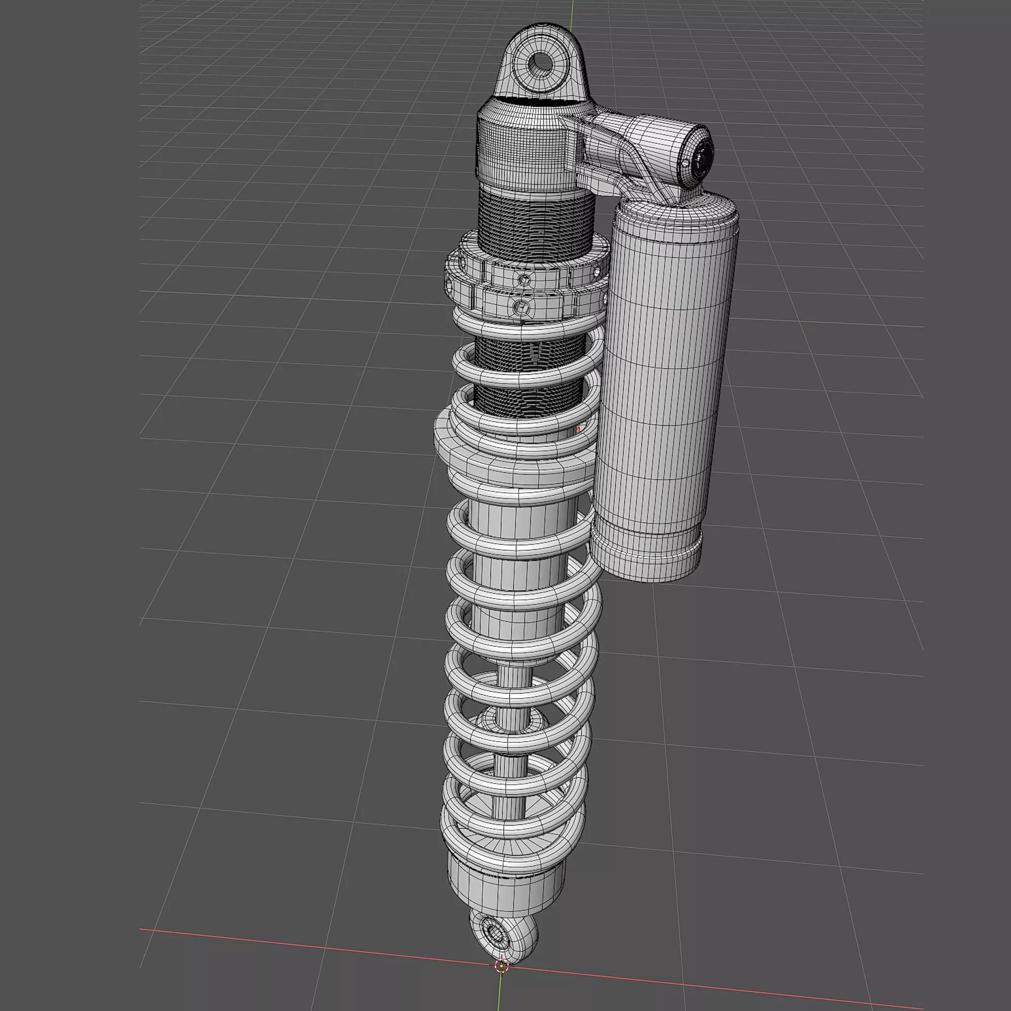 coilover shock absorber 3D model_8