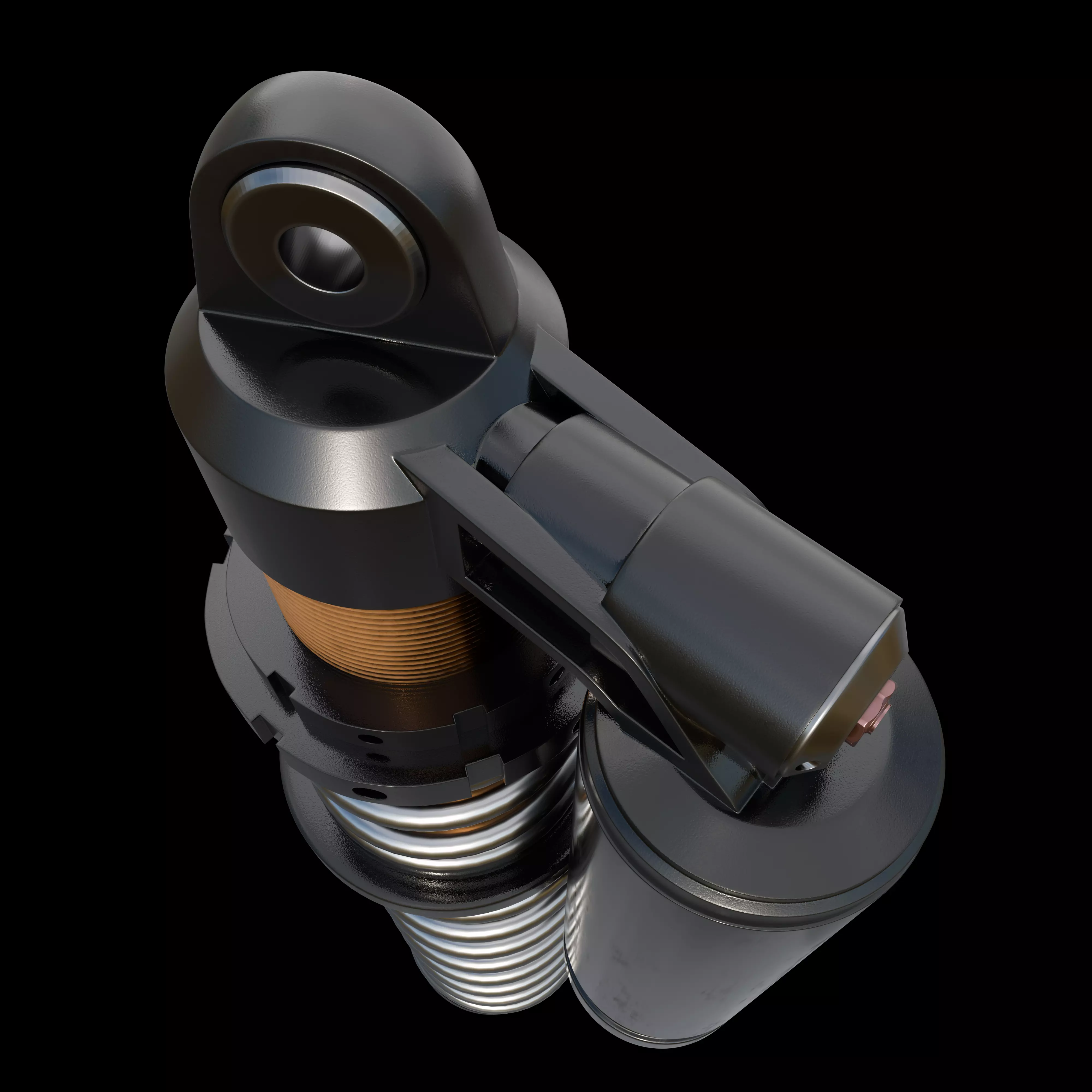 coilover shock absorber 3D model_5