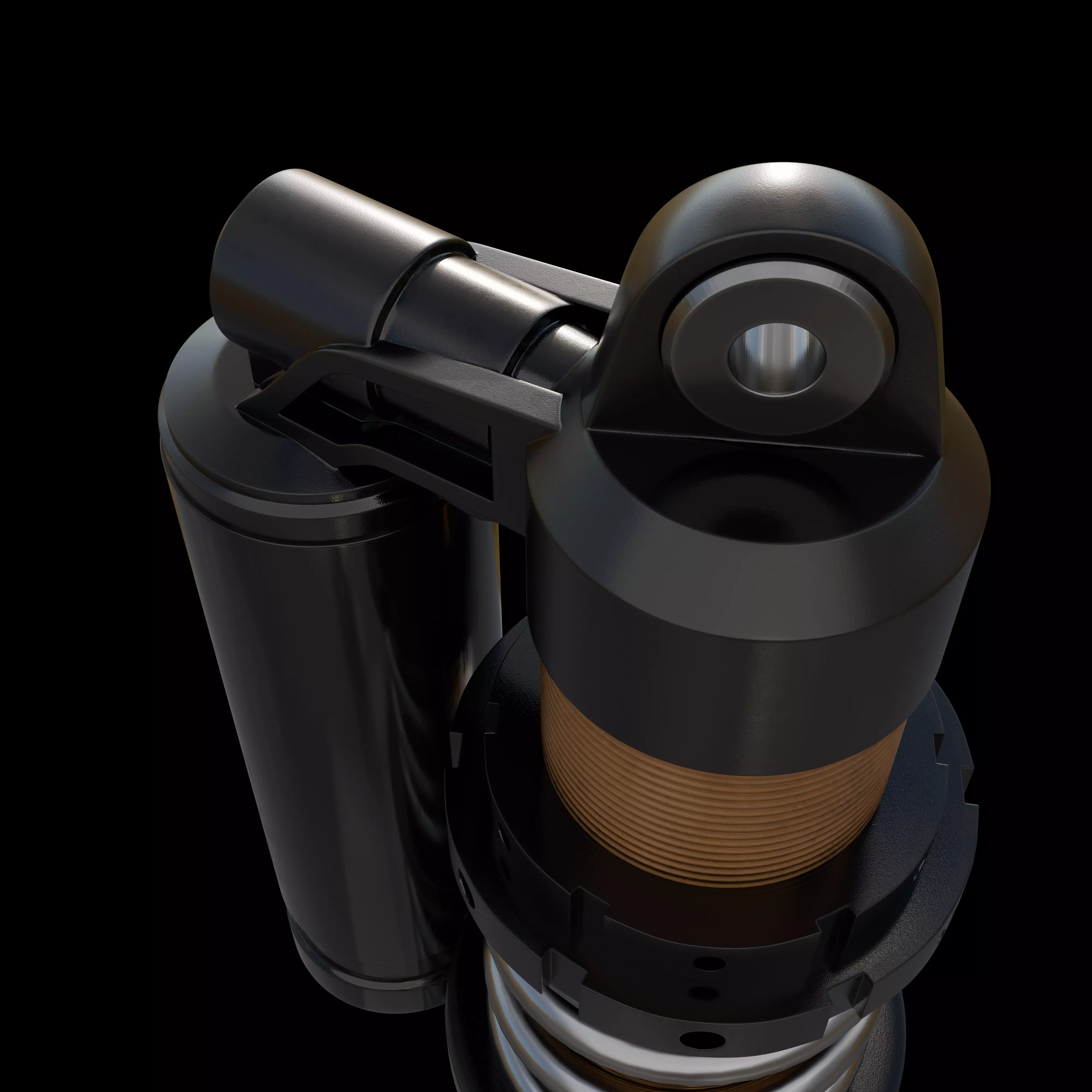 coilover shock absorber 3D model_4