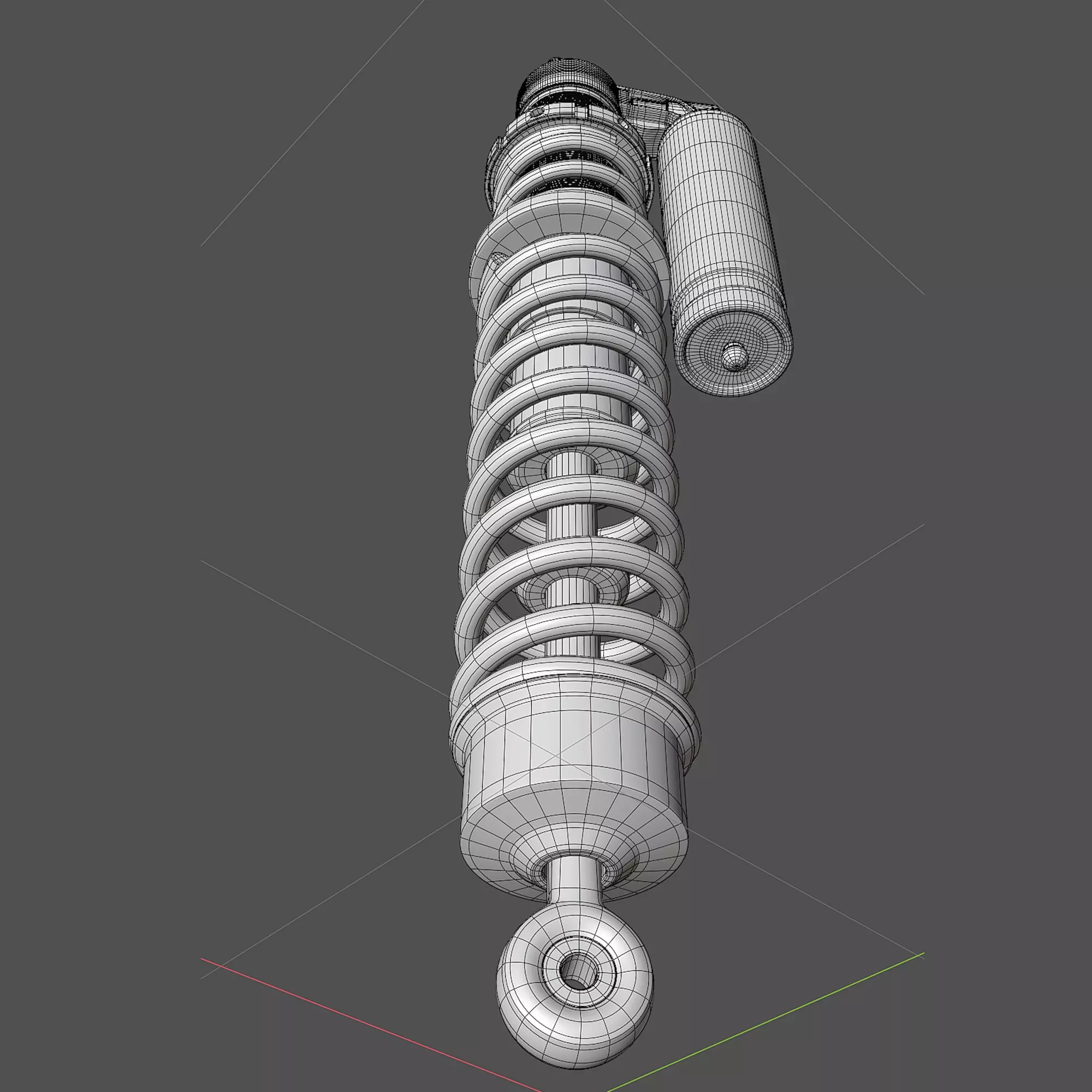 coilover shock absorber 3D model_7