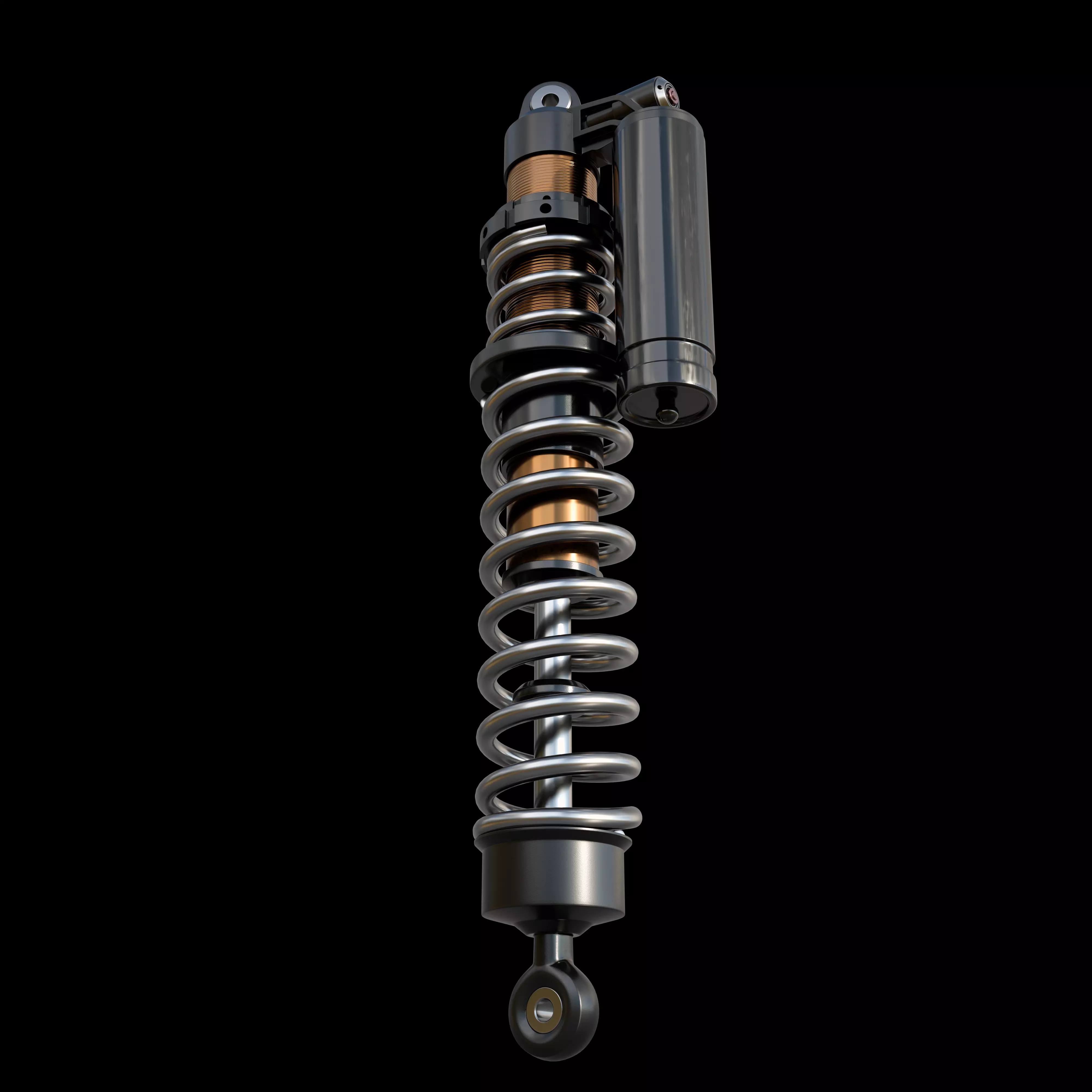 coilover shock absorber 3D model_2