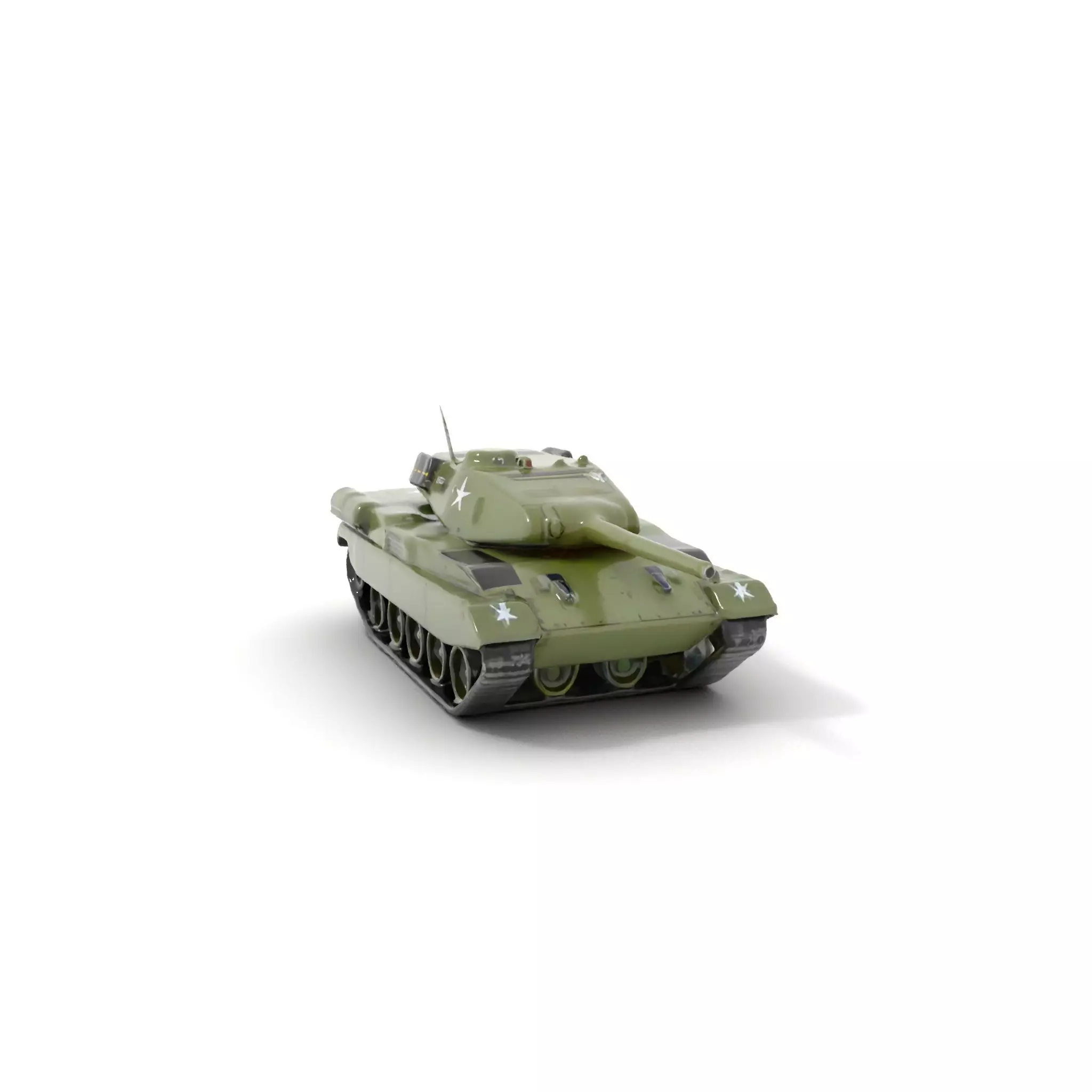 Olive Military Tank model pack Low-poly 3D model_0