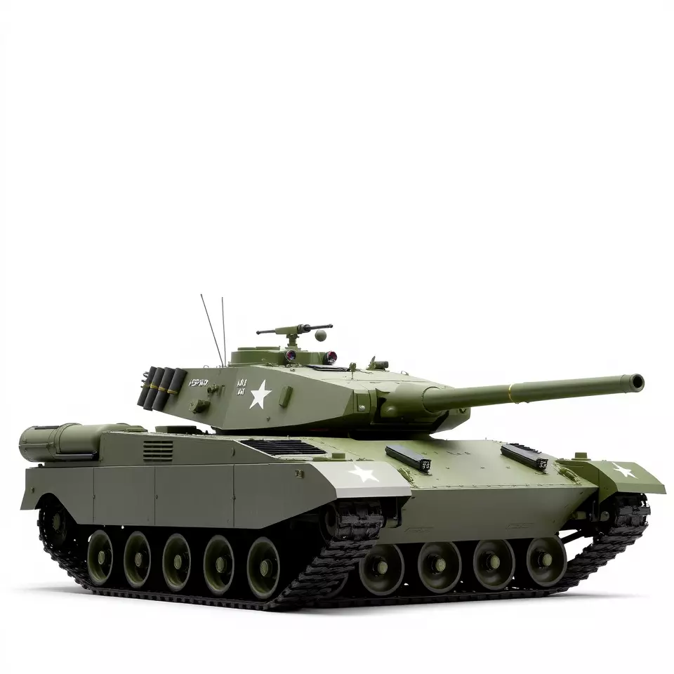 Olive Military Tank model pack Low-poly 3D model_3
