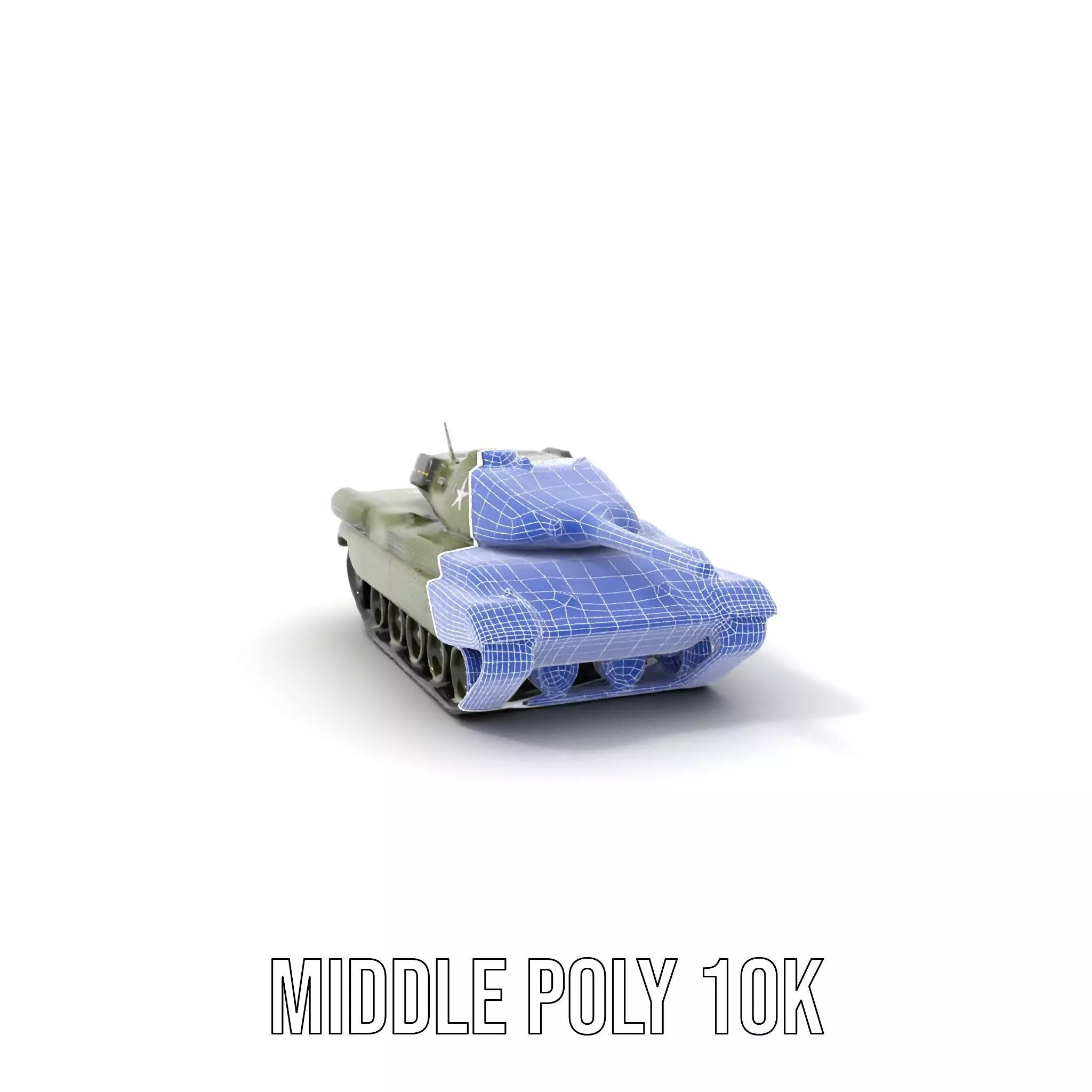 Olive Military Tank model pack Low-poly 3D model_28