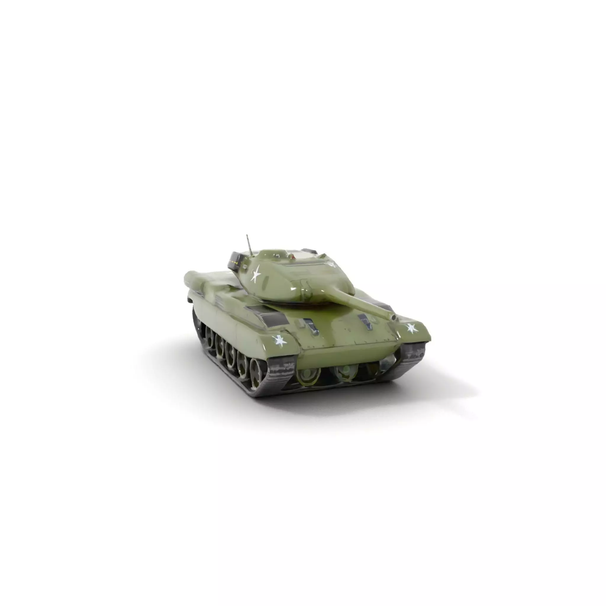 Olive Military Tank model pack Low-poly 3D model_7