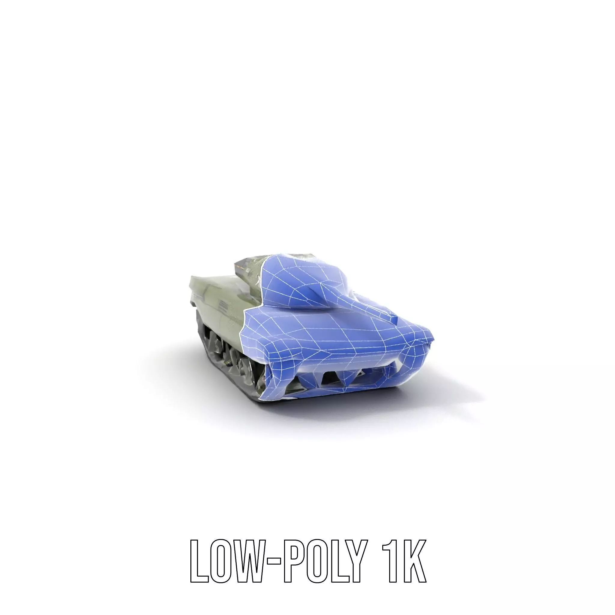 Olive Military Tank model pack Low-poly 3D model_29