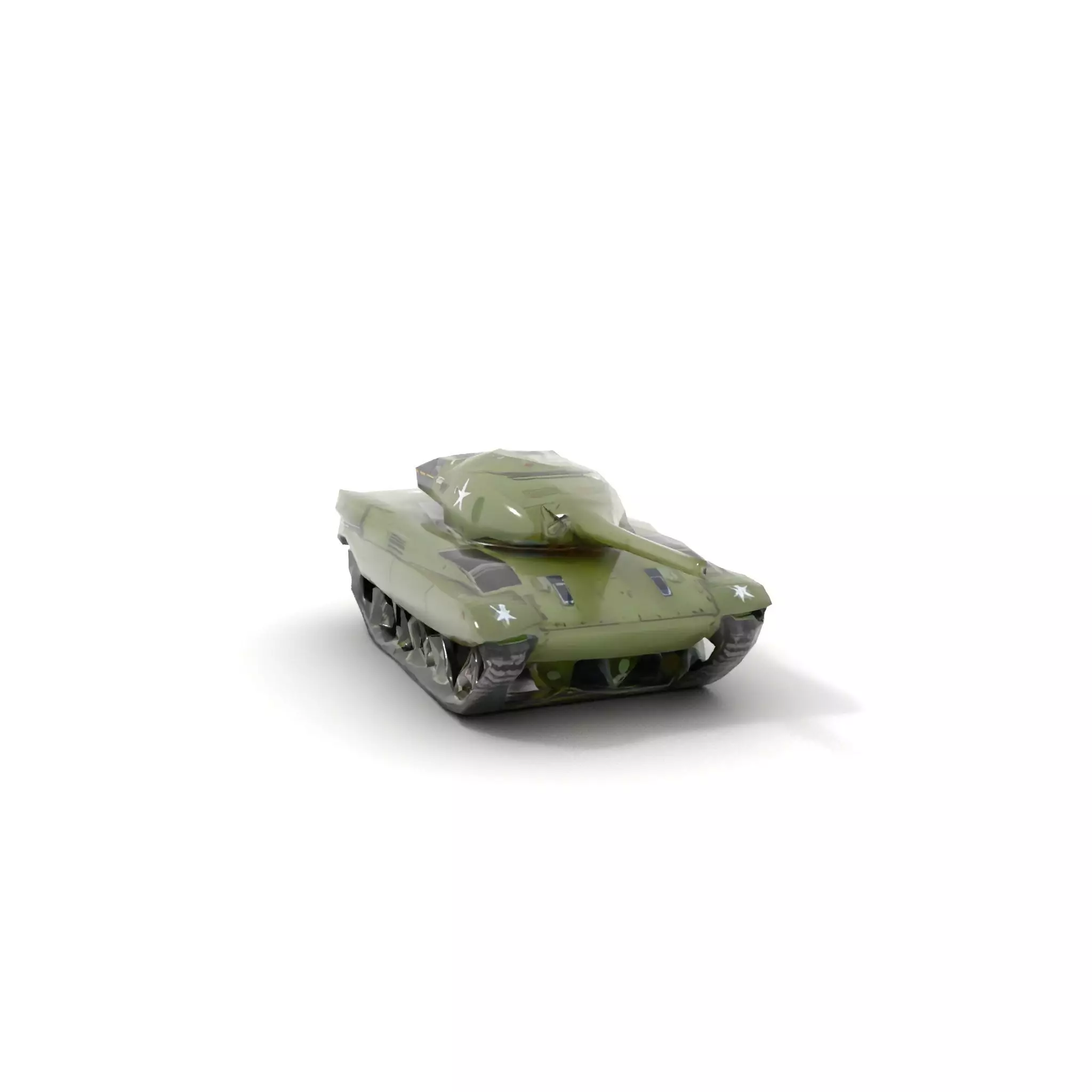 Olive Military Tank model pack Low-poly 3D model_9