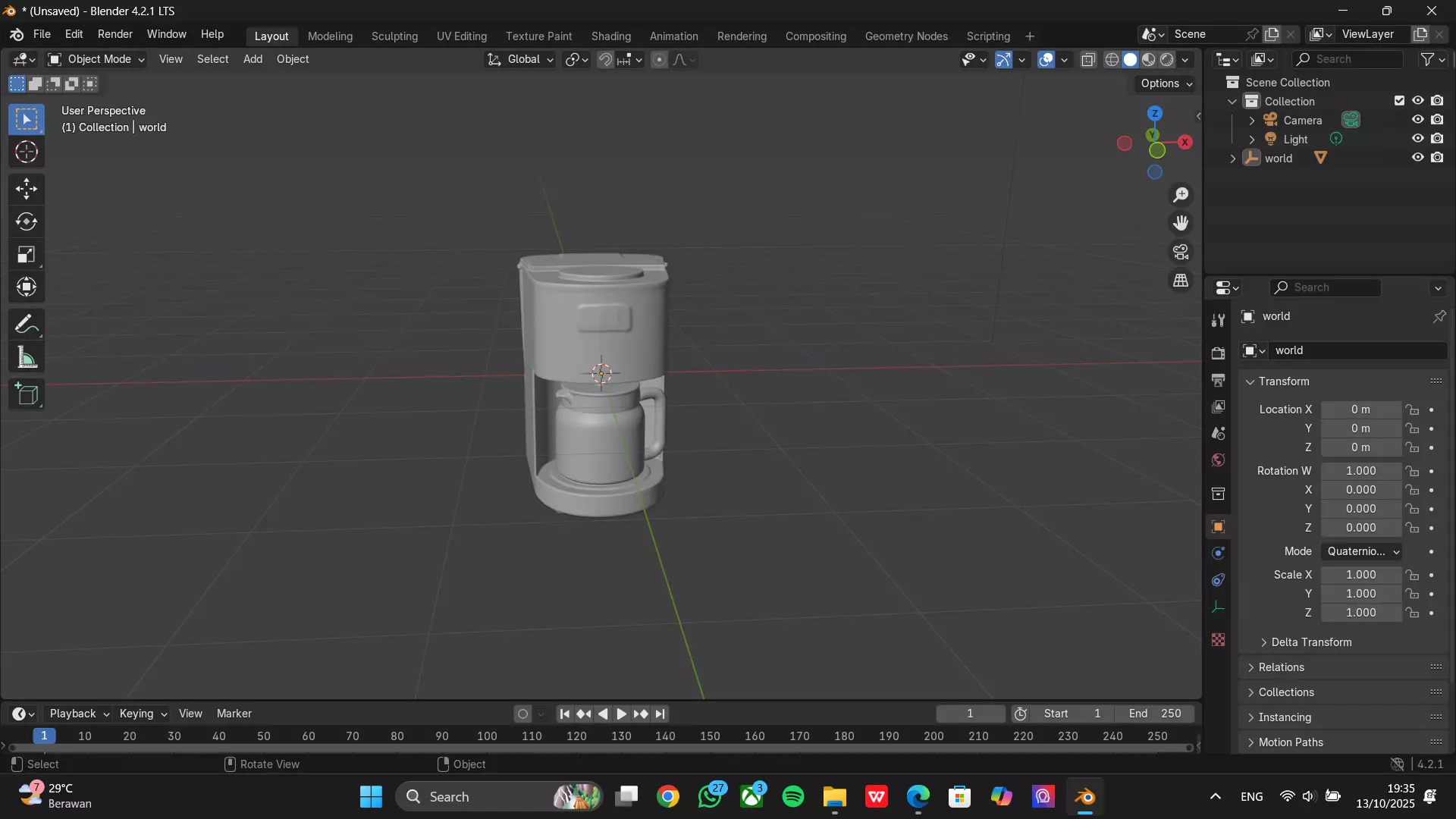 Simple Coffee Machine Free low-poly 3D model_1