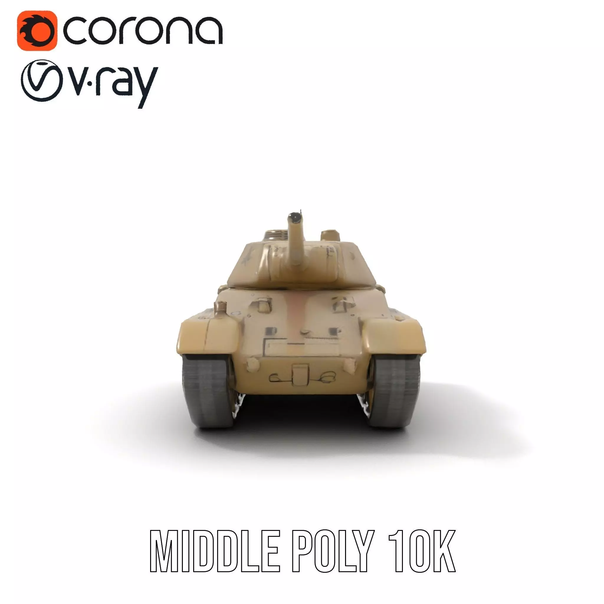 Desert Storm Tank model pack Low-poly 3D model_23